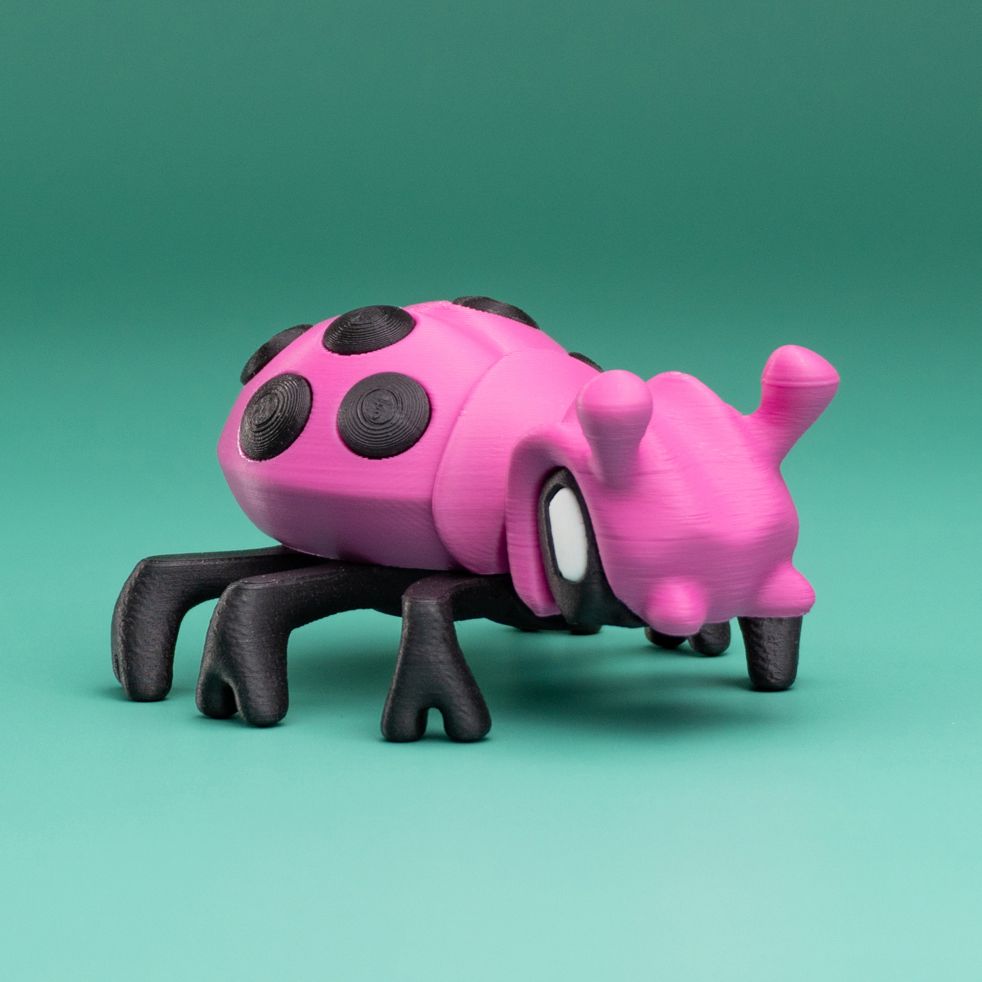 Blob Beetles - Mini Modular Art Toy with Log Container 3D 3MF Model — view 6
