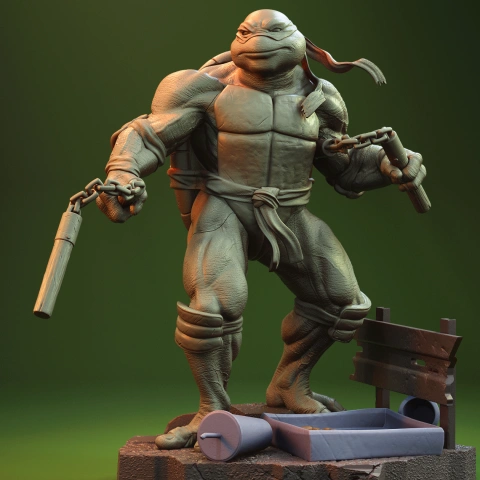 Michelangelo TMNT 3D Printer Files | Assembly STL Model