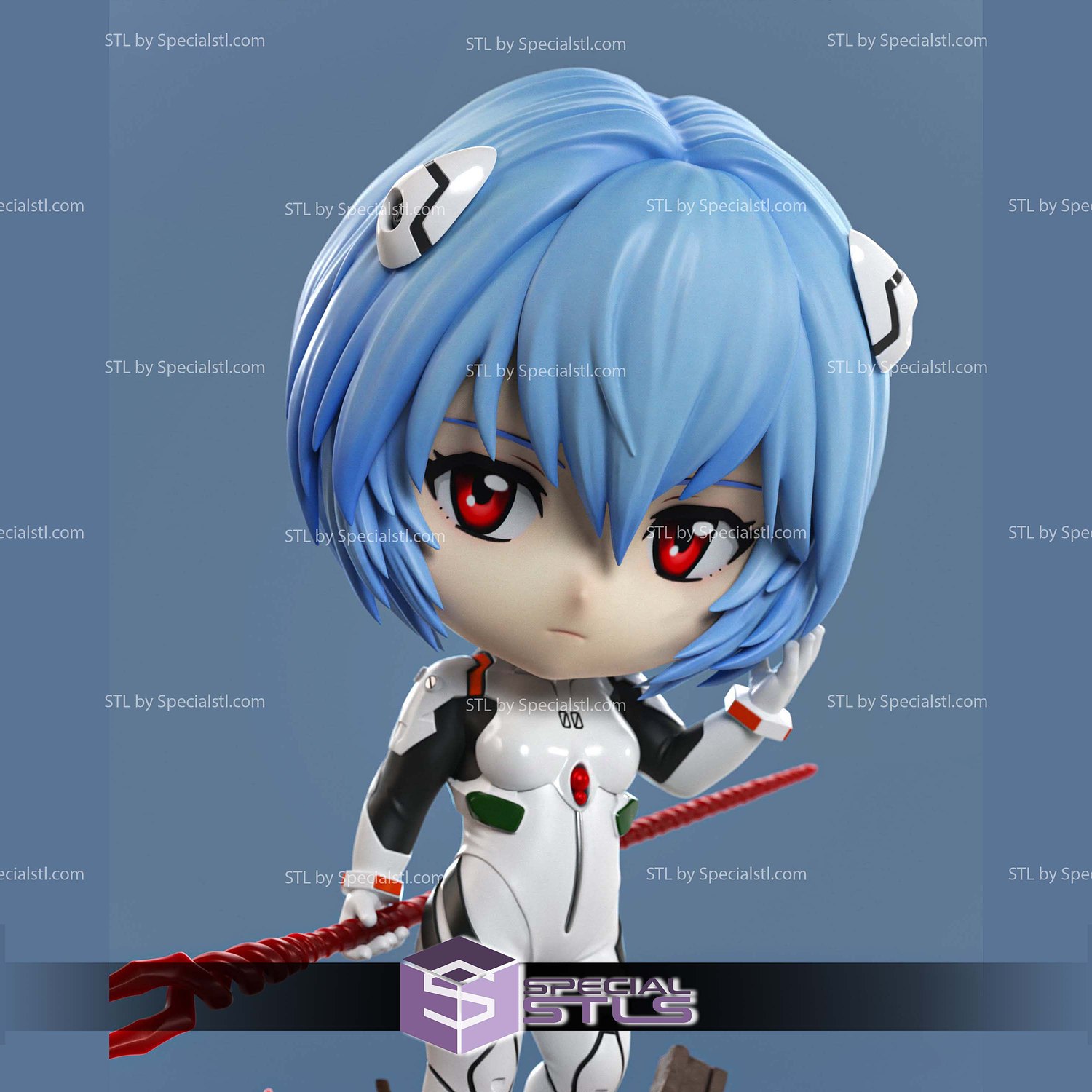 Rei Ayanami Evangelion Chibi 3D Printer Files STL Model — view 2