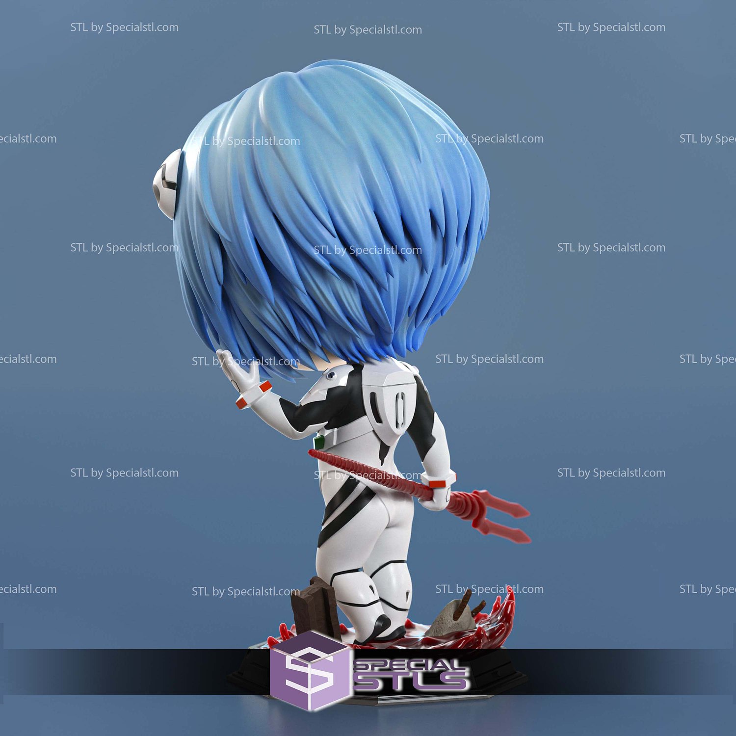 Rei Ayanami Evangelion Chibi 3D Printer Files STL Model — view 5