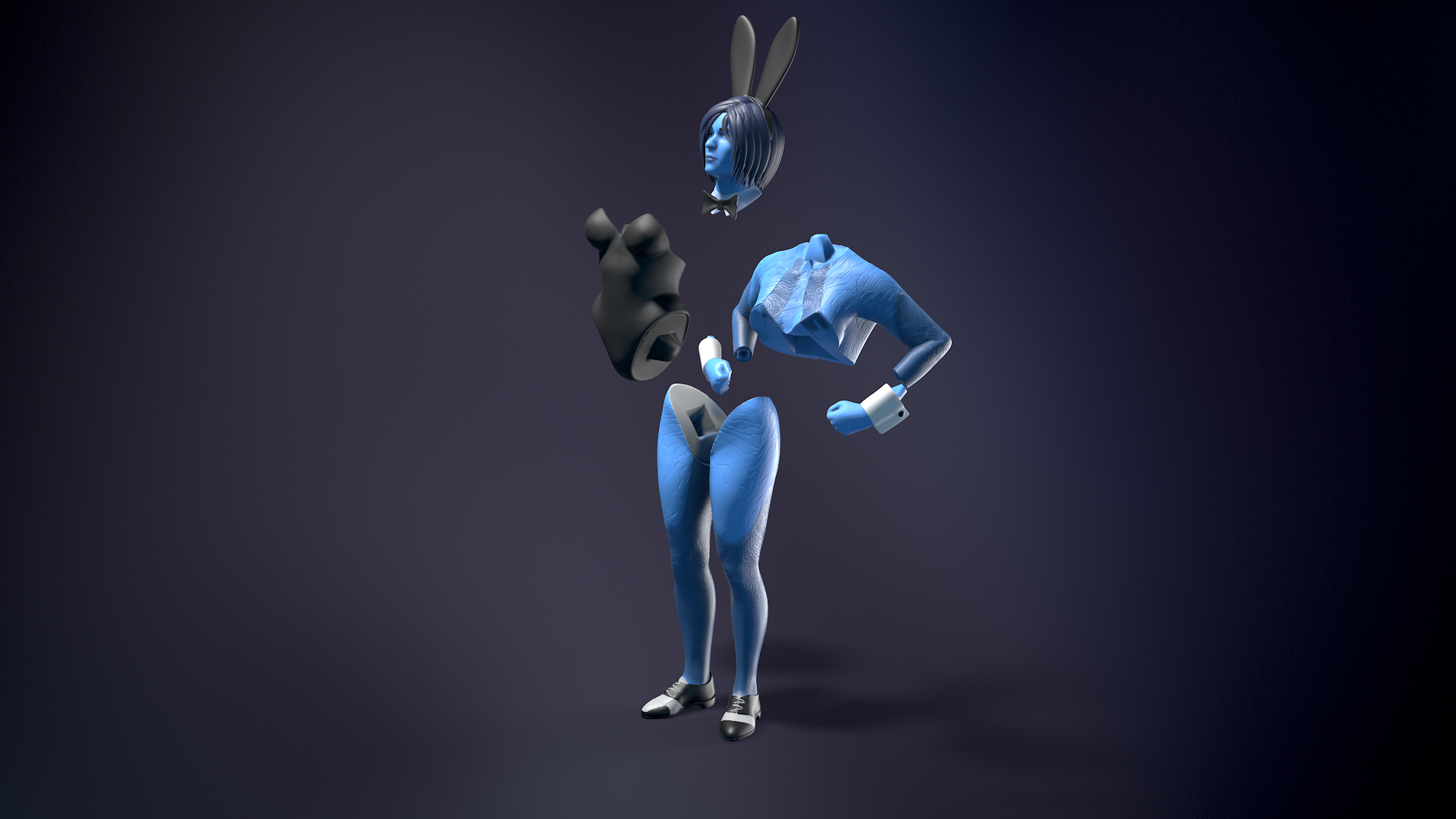 Bunny Cortana Figure 3D STL Model