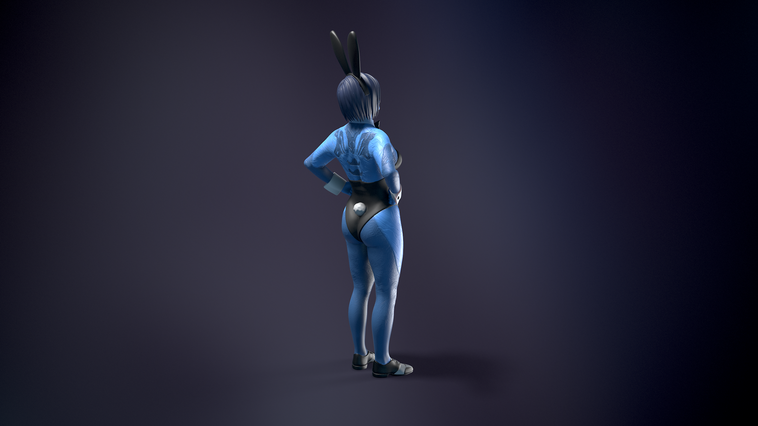 Bunny Cortana Figure 3D STL Model — view 2