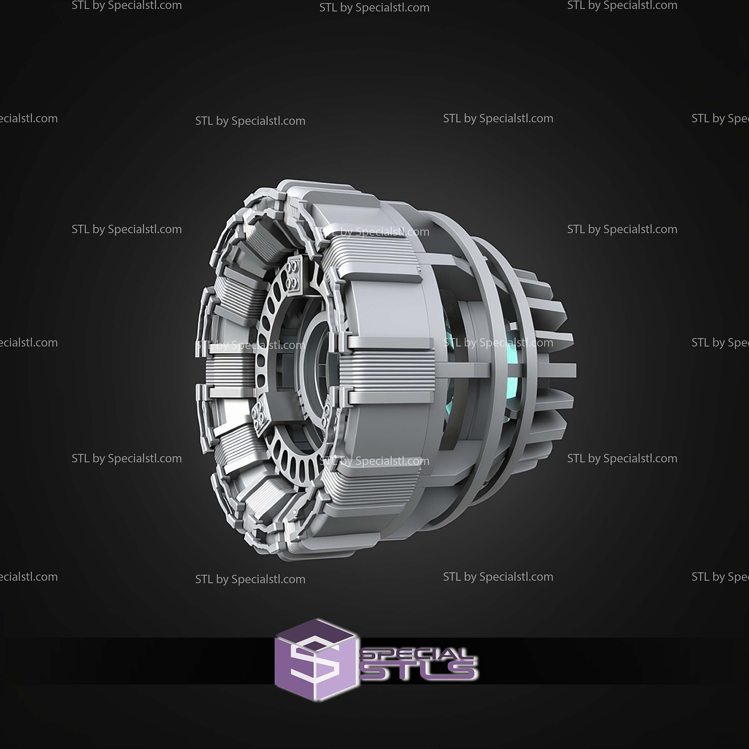 Tony Stark Heart Iron Man Arc Reactor STL Files 3D Model — view 2