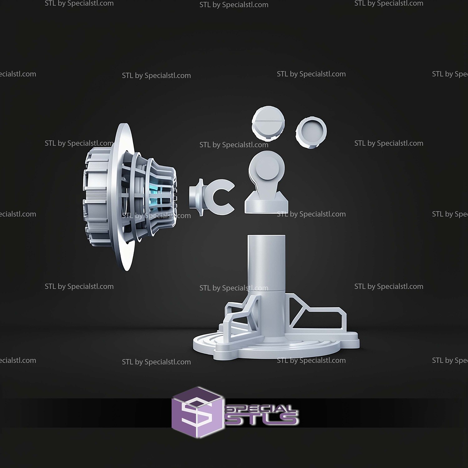 Tony Stark Heart Iron Man Arc Reactor STL Files 3D Model — view 5
