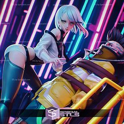 Lucy and David Tied Cyberpunk Sculptures 3D Printing STL Model