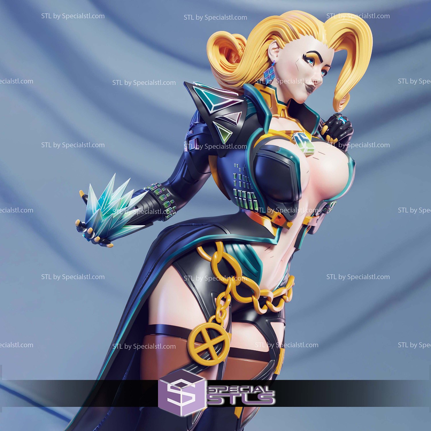 Emma Frost Crystal Dominion 1-6 3D Printer Files STL Model — view 3