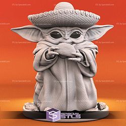 Baby Yoda Cinco de Mayo 3D Printer Files STL Model