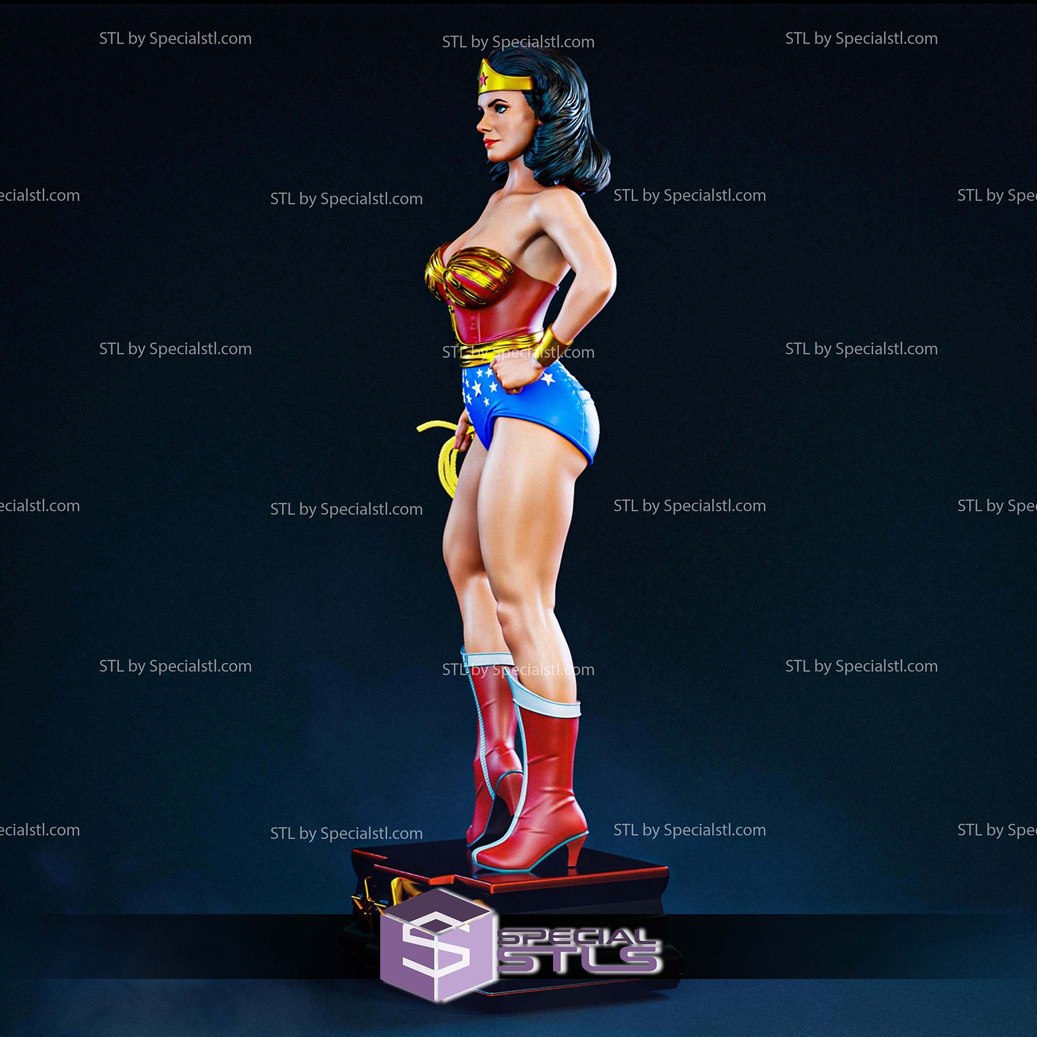 Lynda Carter Wonder Woman 1 6 STL Files 3D Model — view 3