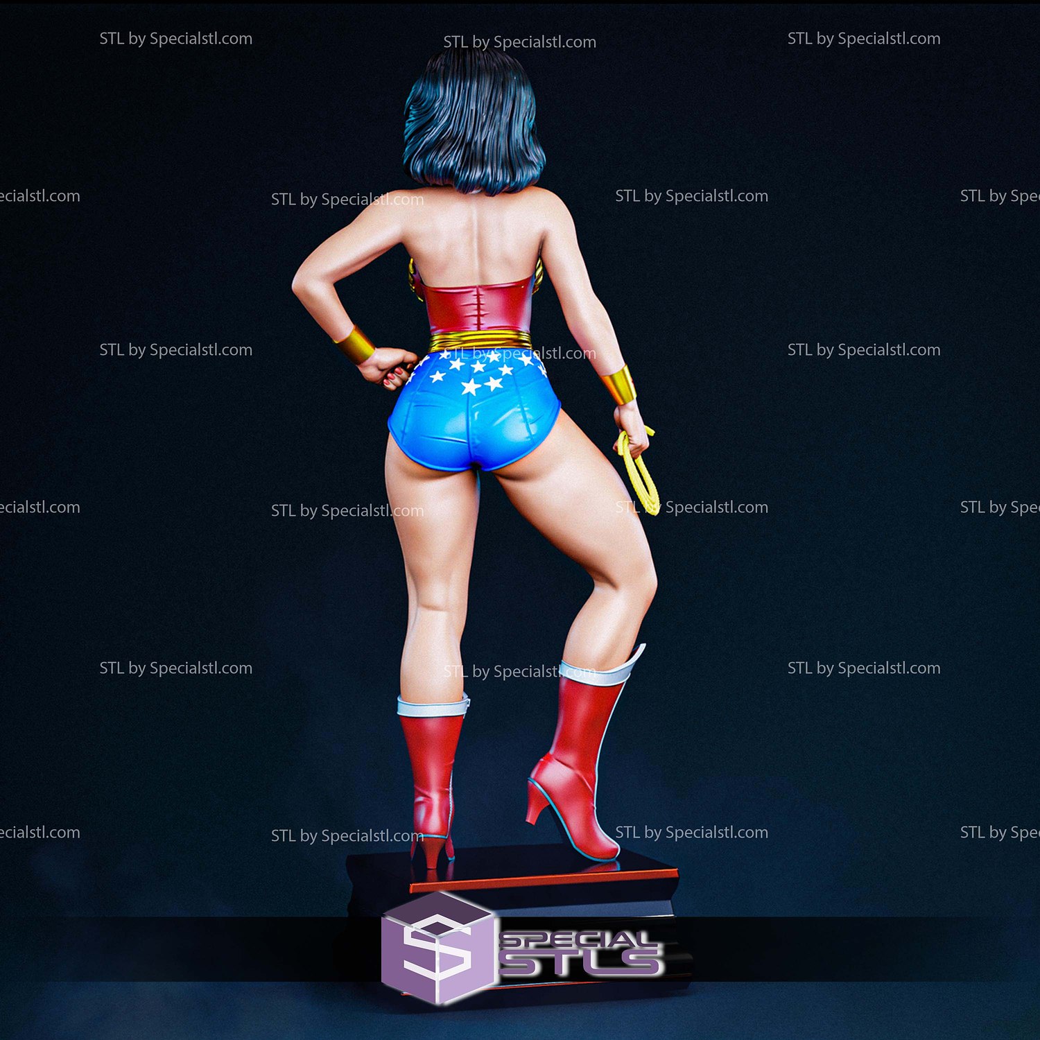 Lynda Carter Wonder Woman 1 6 STL Files 3D Model — view 4
