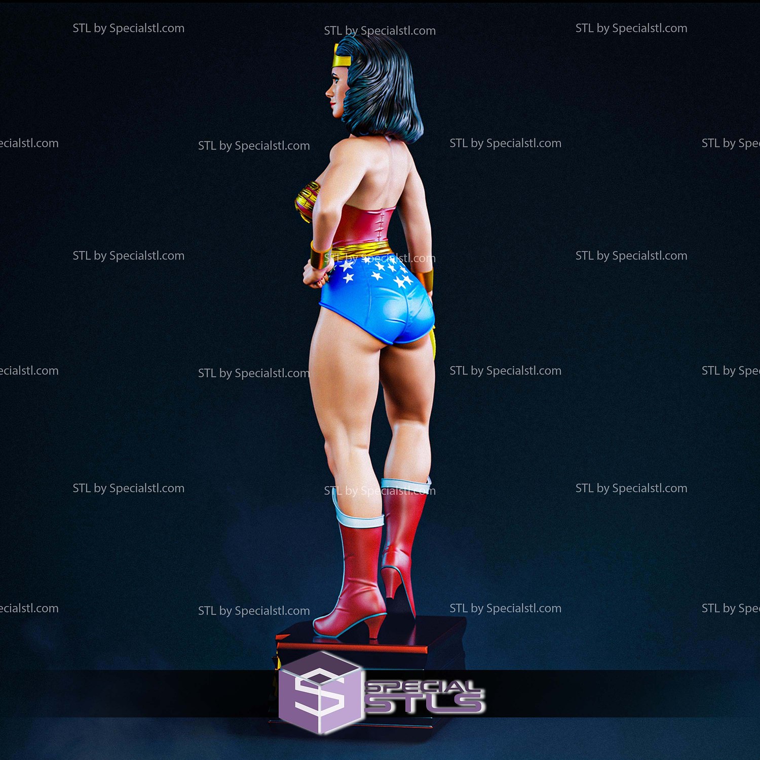 Lynda Carter Wonder Woman 1 6 STL Files 3D Model — view 5