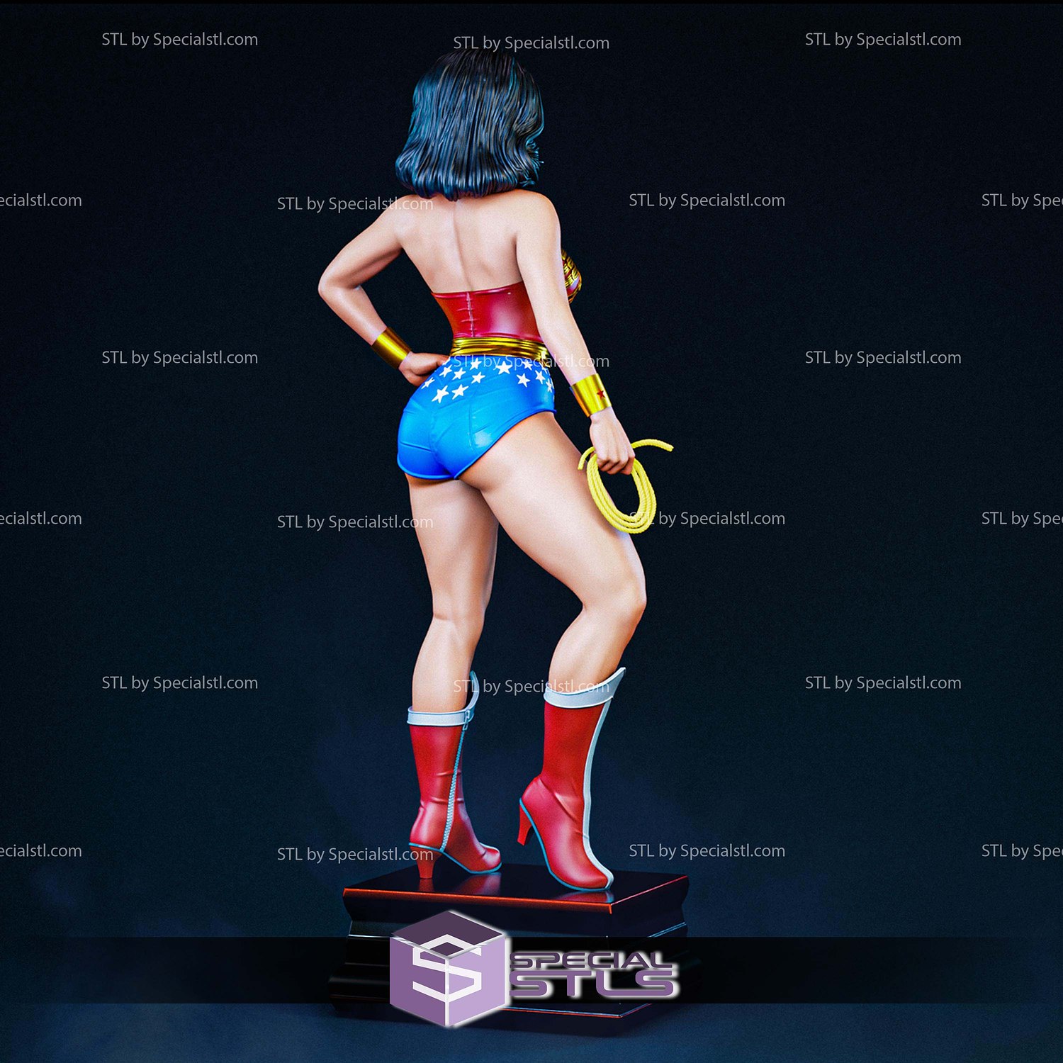 Lynda Carter Wonder Woman 1 6 STL Files 3D Model — view 6