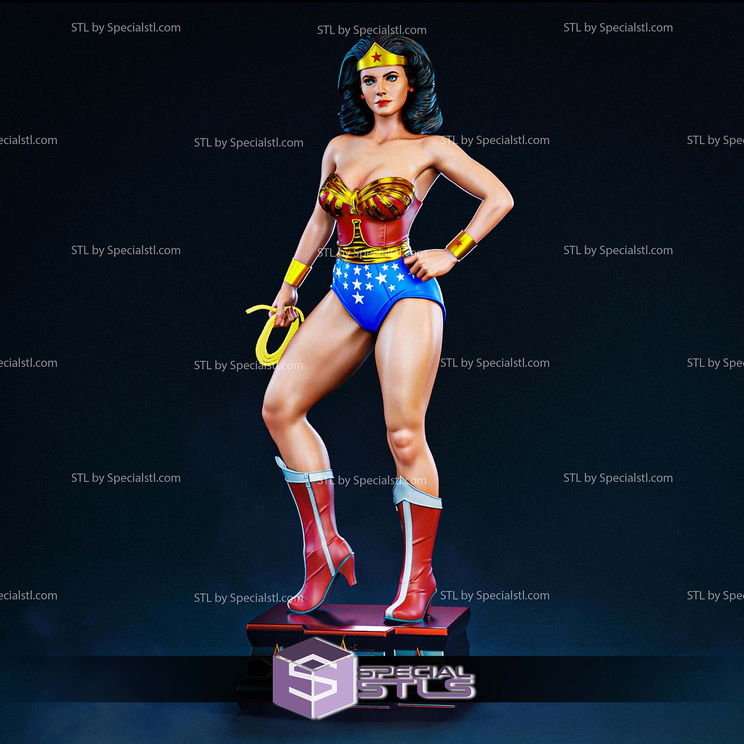 Lynda Carter Wonder Woman 1 6 STL Files 3D Model — view 7