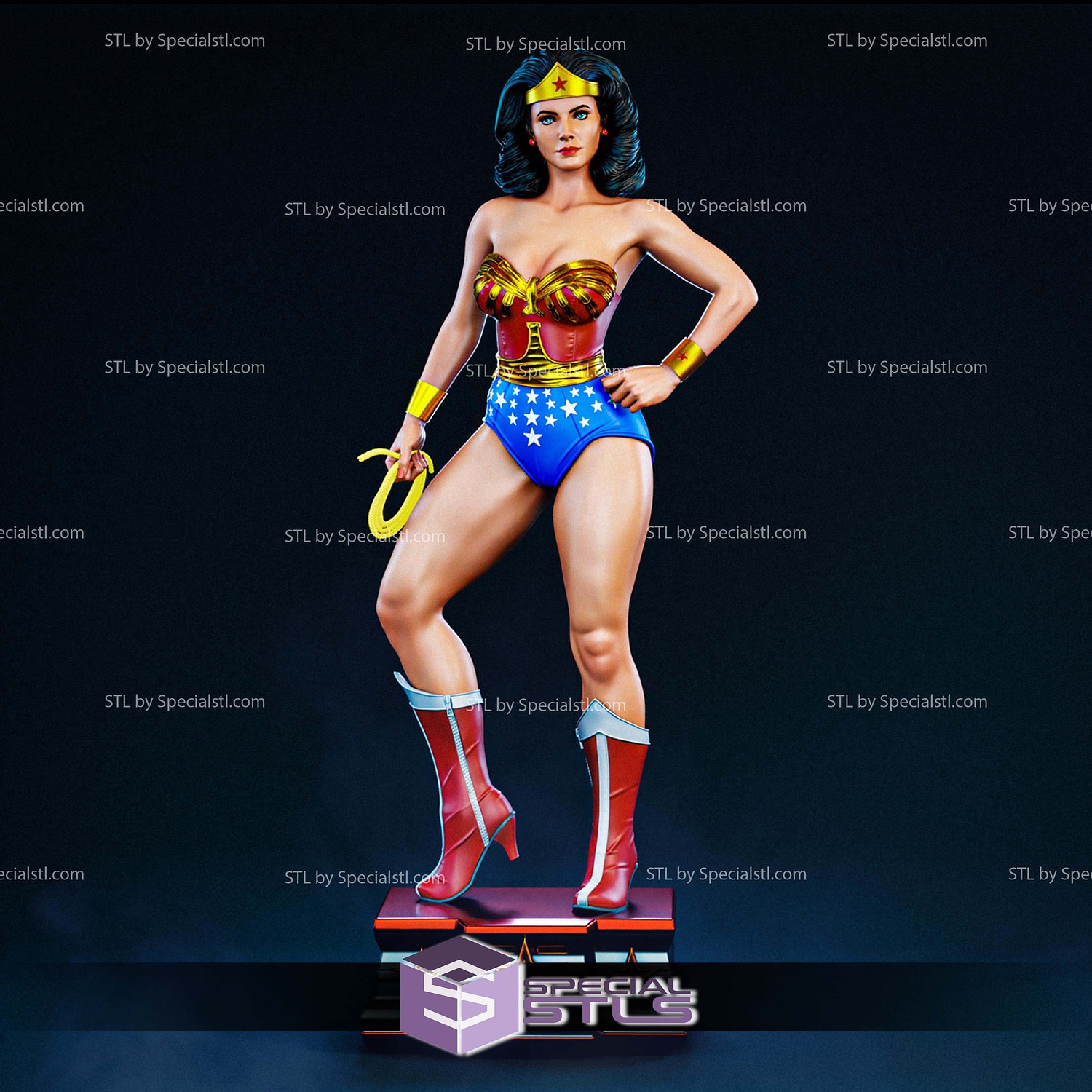 Lynda Carter Wonder Woman 1 6 STL Files 3D Model — view 8