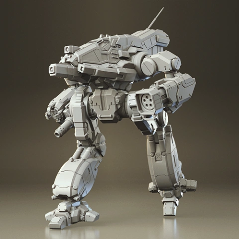 MWO Bushwacker 3D Printing Model | Assembly + Active STL Model