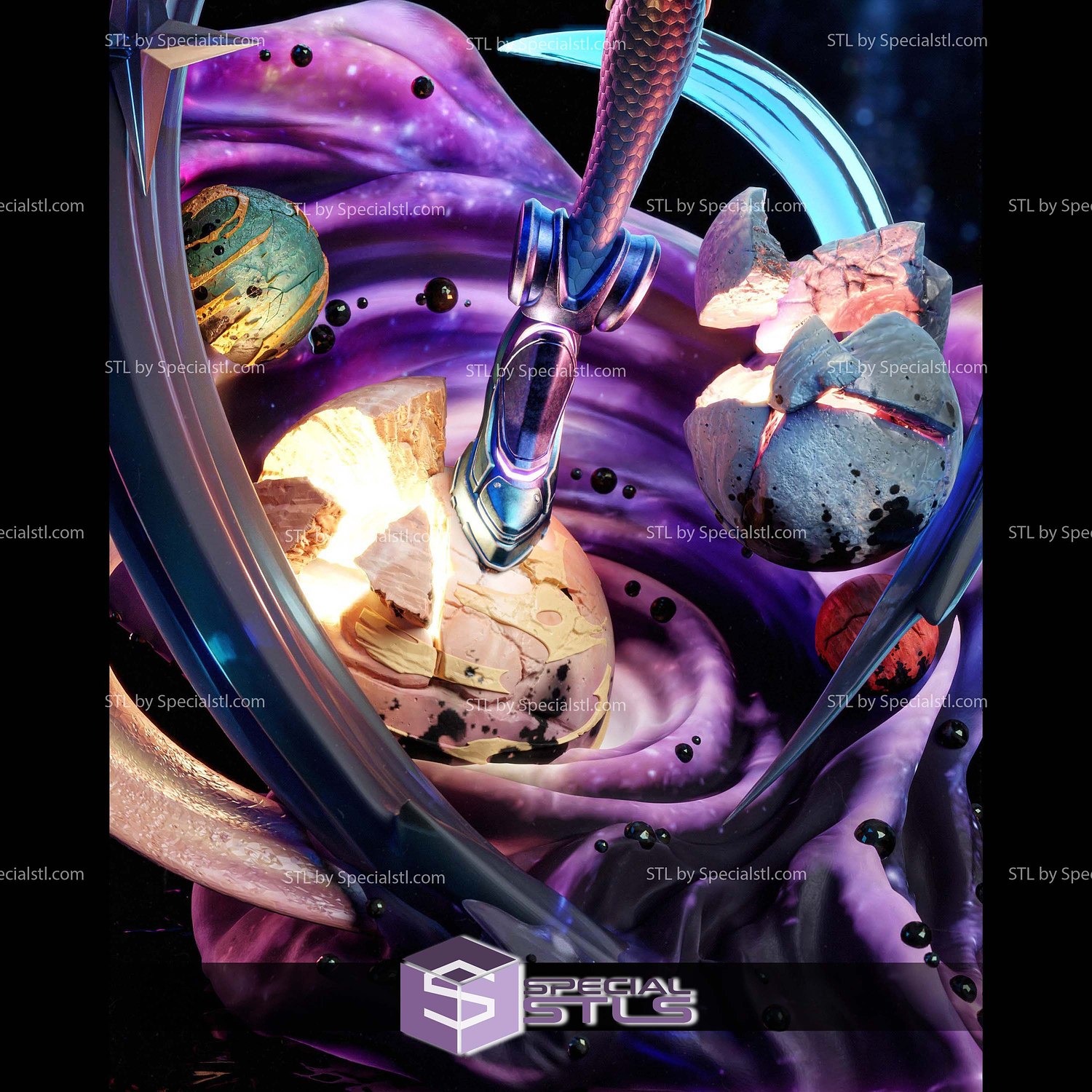 Galacta Marvel Rivals 407mm 3D Printer Files STL Model — view 5
