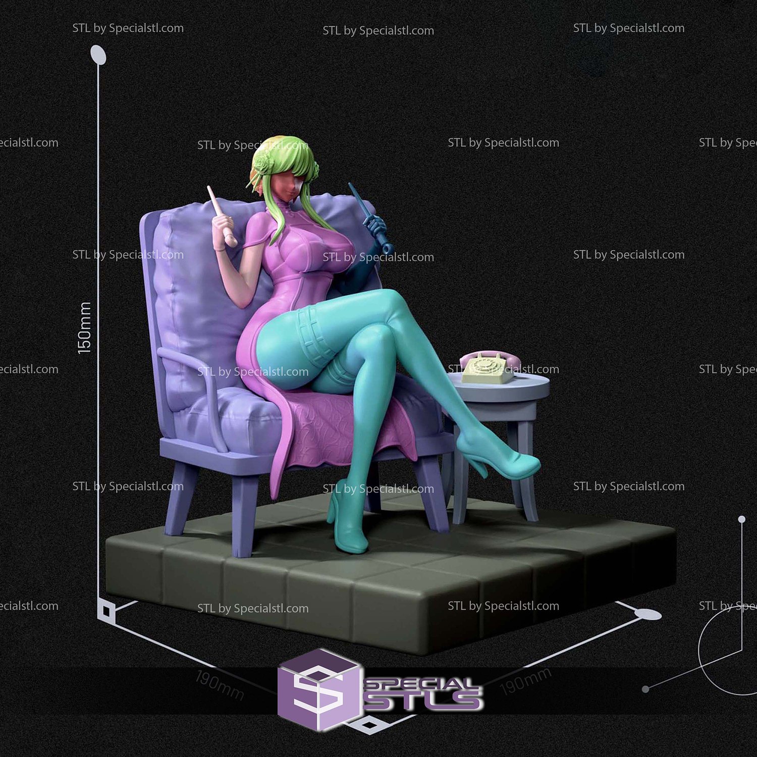 Thorn Princess Yor Forger STL Files 3D Model — view 2