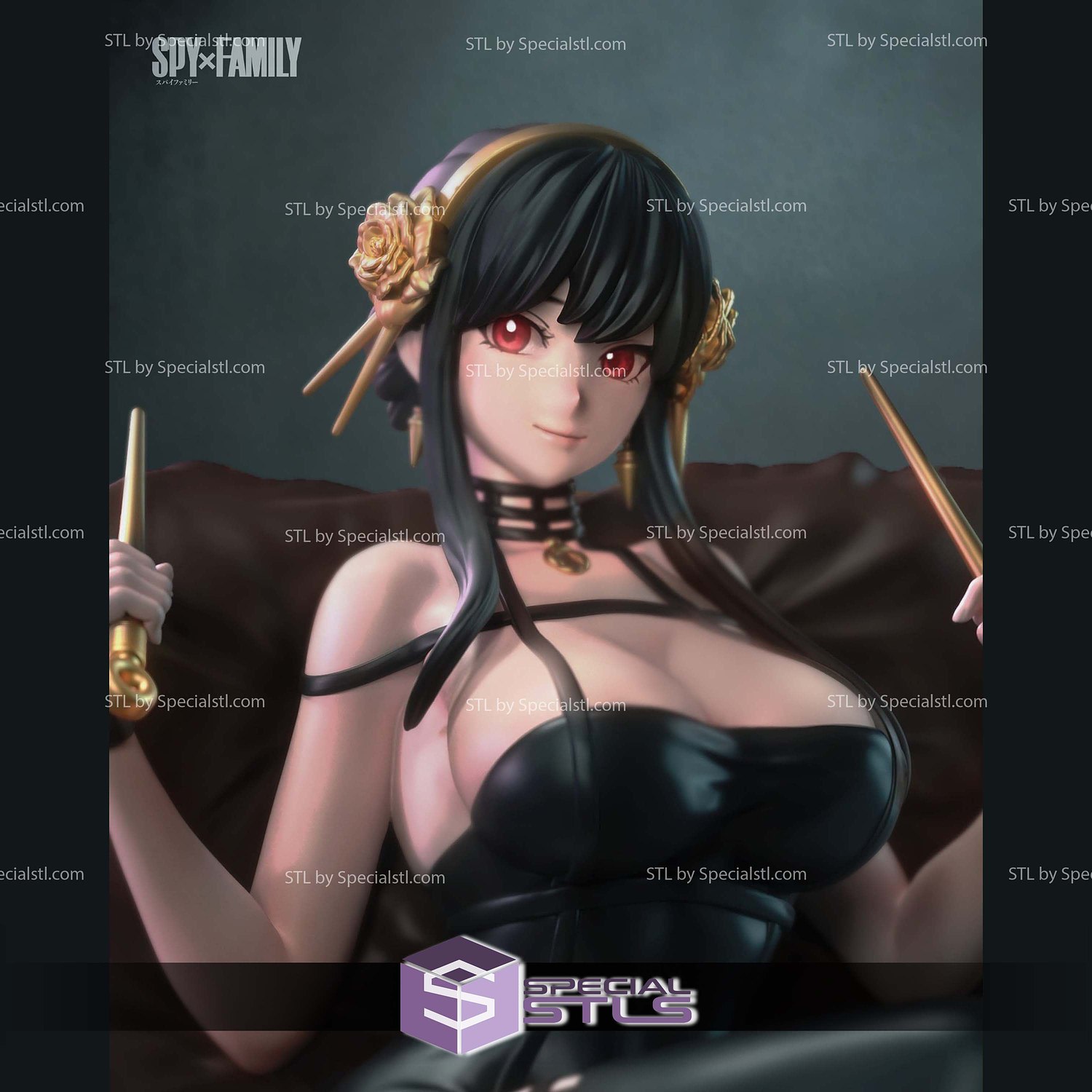 Thorn Princess Yor Forger STL Files 3D Model — view 3