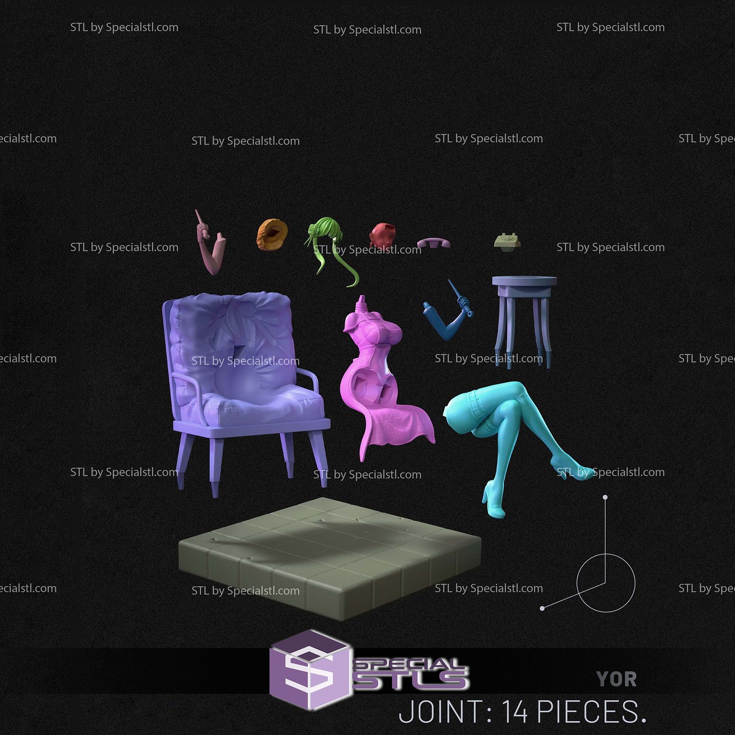 Thorn Princess Yor Forger STL Files 3D Model — view 7