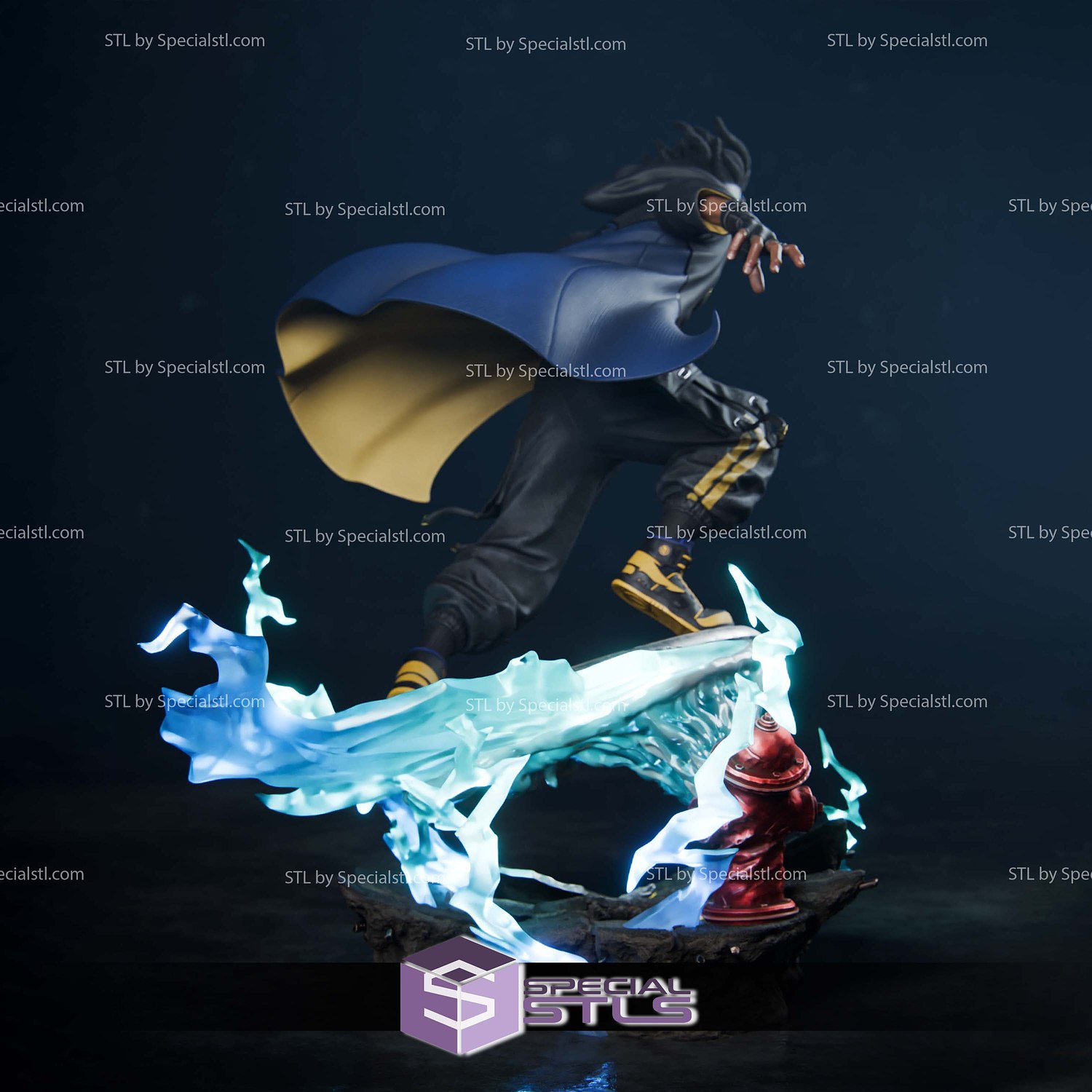 Static Shock Stop Sign 3D Printer Files STL Model — view 3