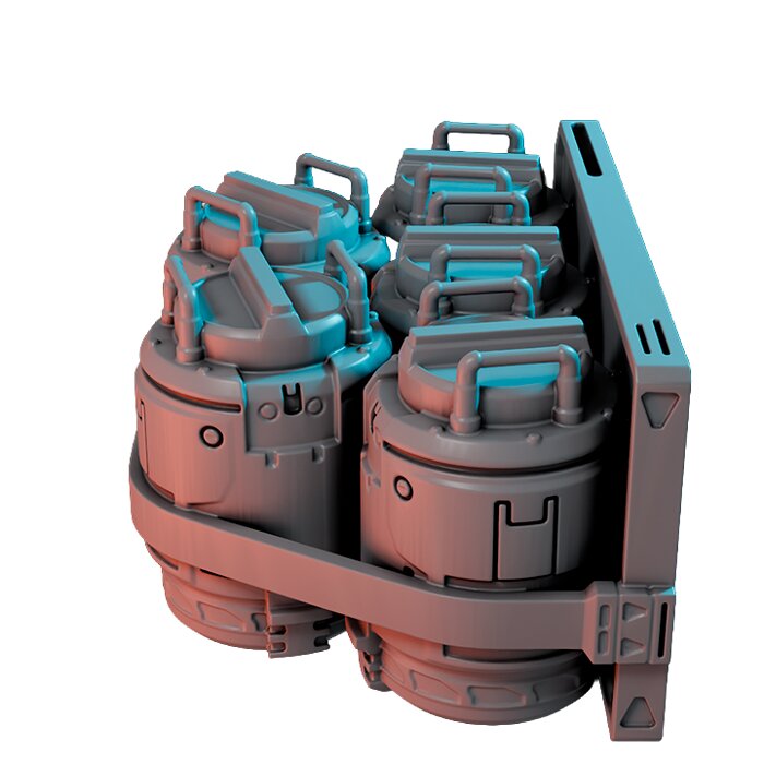 Battery Stack The Promised Asteroid I - RPG Tabletop Figure 3D STL Model — view 6