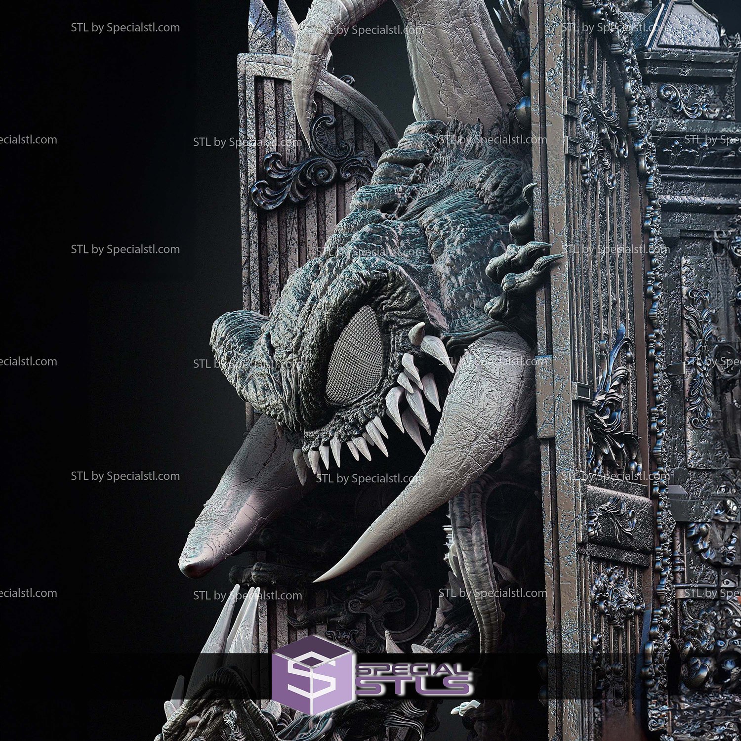 Violator Wall Bust 3D Printer Files STL Model — view 2