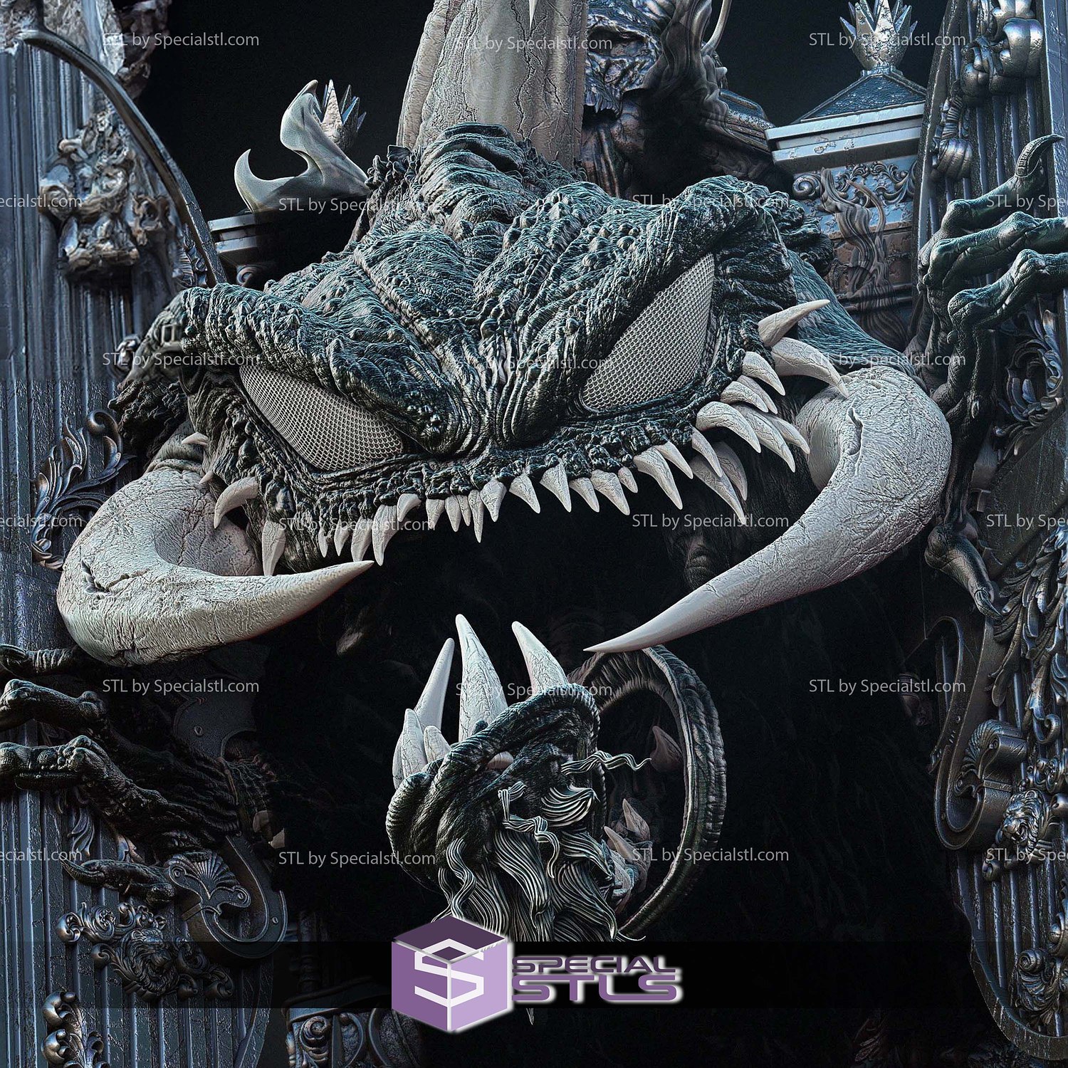 Violator Wall Bust 3D Printer Files STL Model — view 4