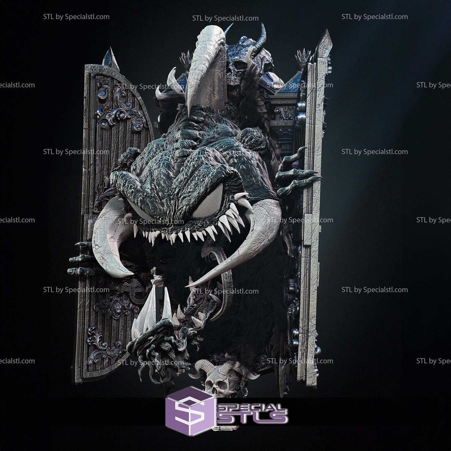 Violator Wall Bust 3D Printer Files STL Model — view 5