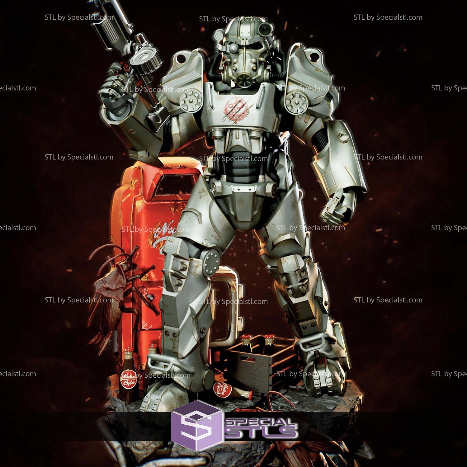Maximus Power Armor Fallout 1-6 STL Files 3D Model — view 2