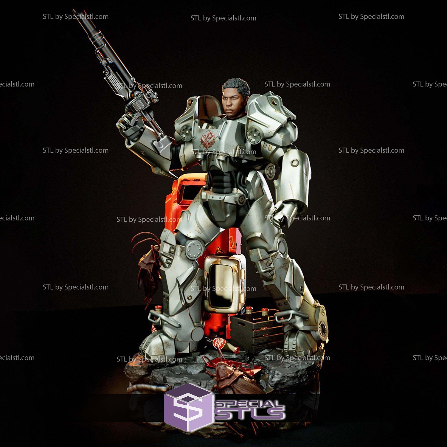 Maximus Power Armor Fallout 1-6 STL Files 3D Model — view 3