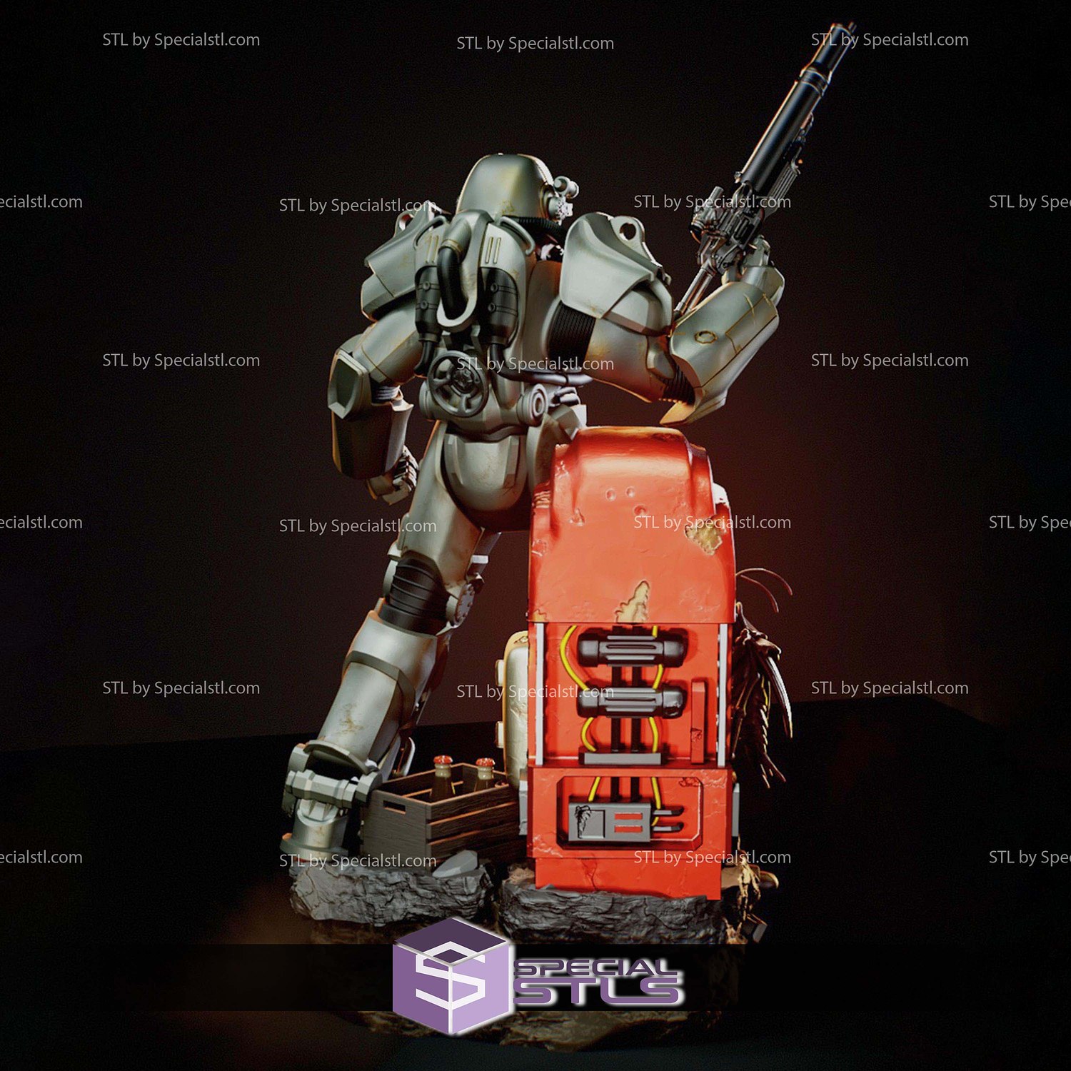 Maximus Power Armor Fallout 1-6 STL Files 3D Model — view 4