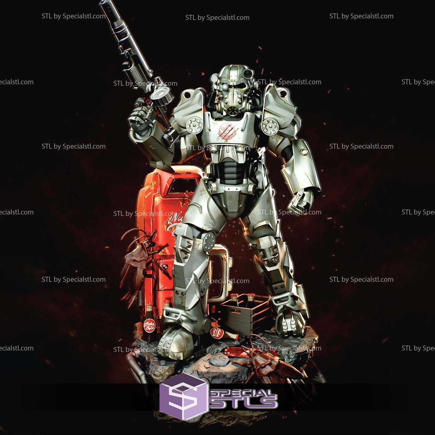 Maximus Power Armor Fallout 1-6 STL Files 3D Model — view 6