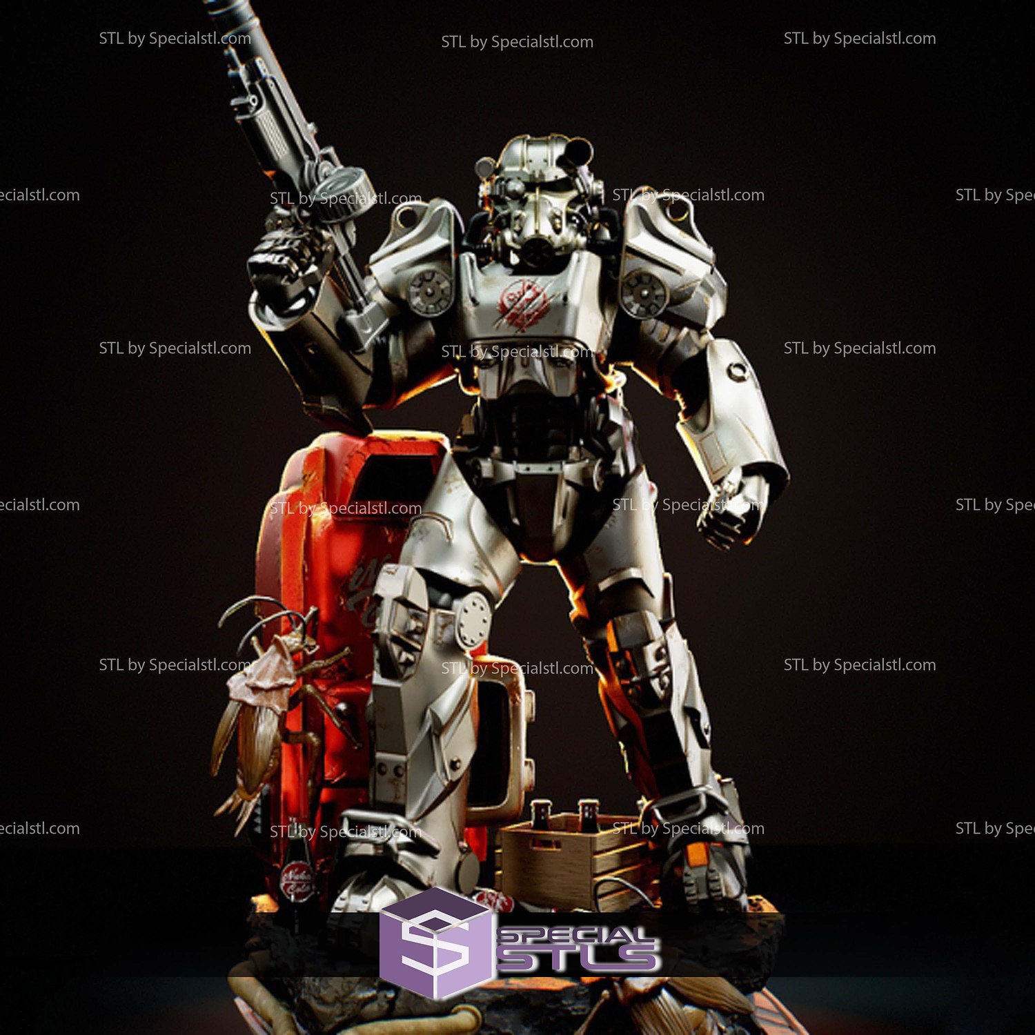 Maximus Power Armor Fallout 1-6 STL Files 3D Model — view 7