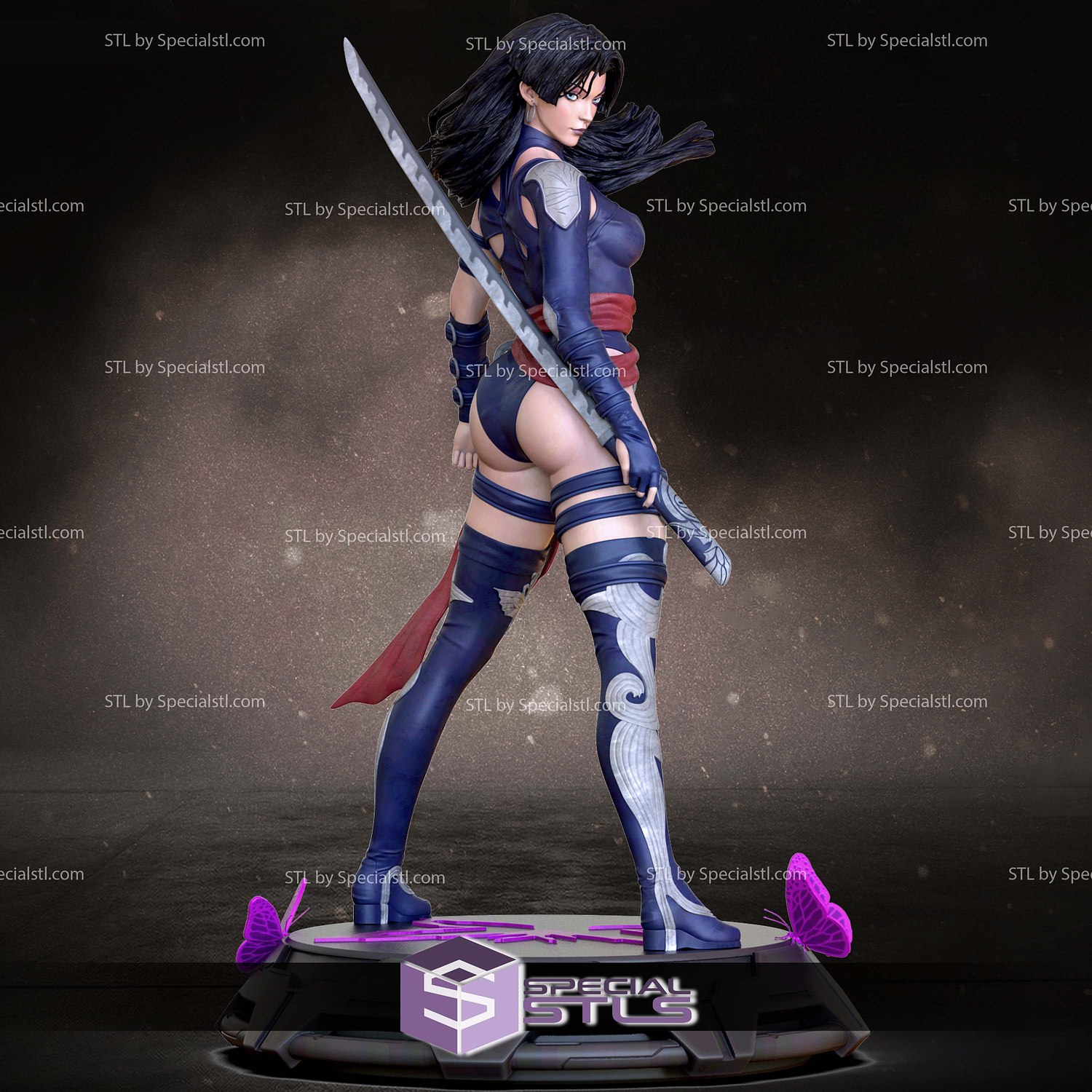 Psylocke Marvel Rivals V3 3D Printer Files STL Model — view 2