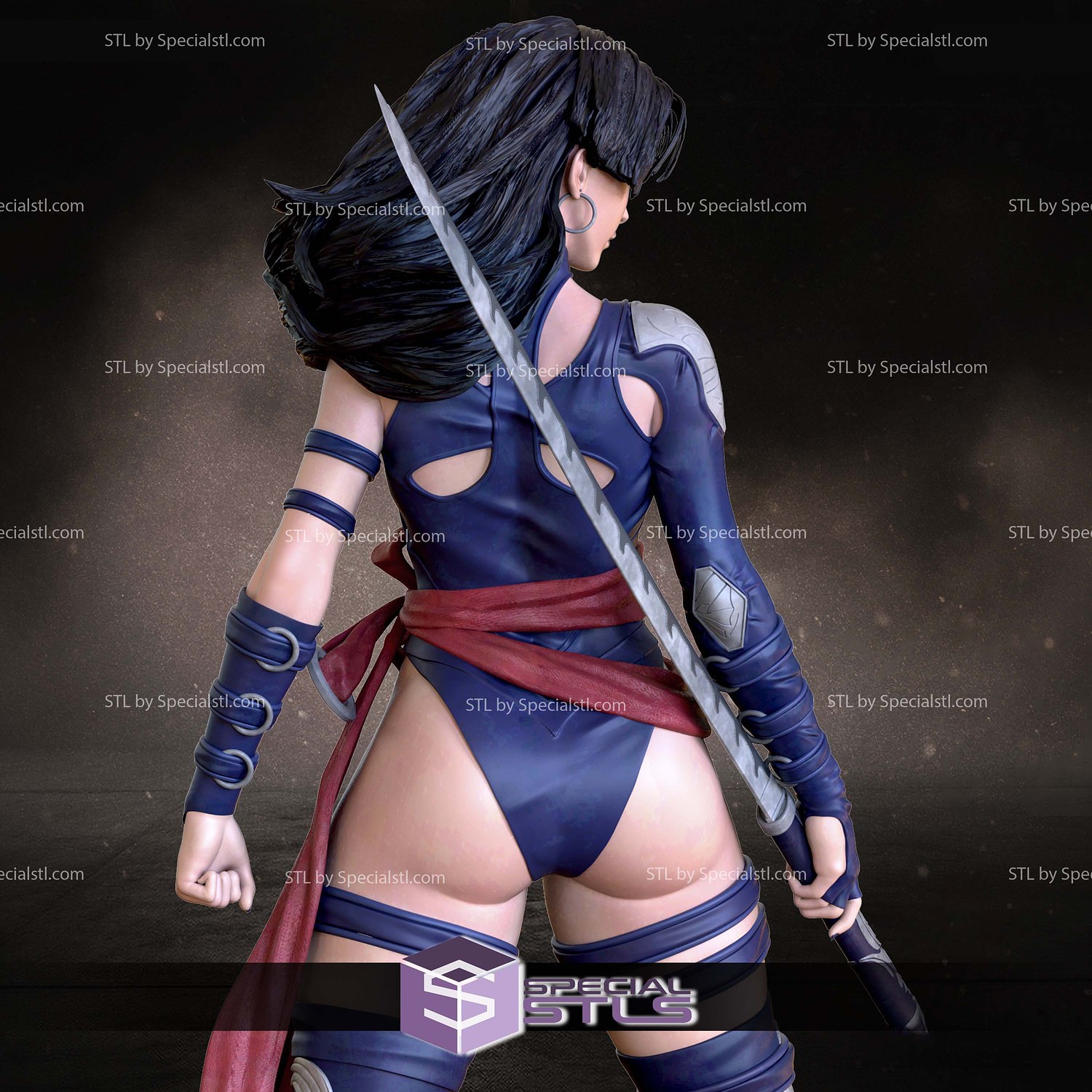 Psylocke Marvel Rivals V3 3D Printer Files STL Model — view 3