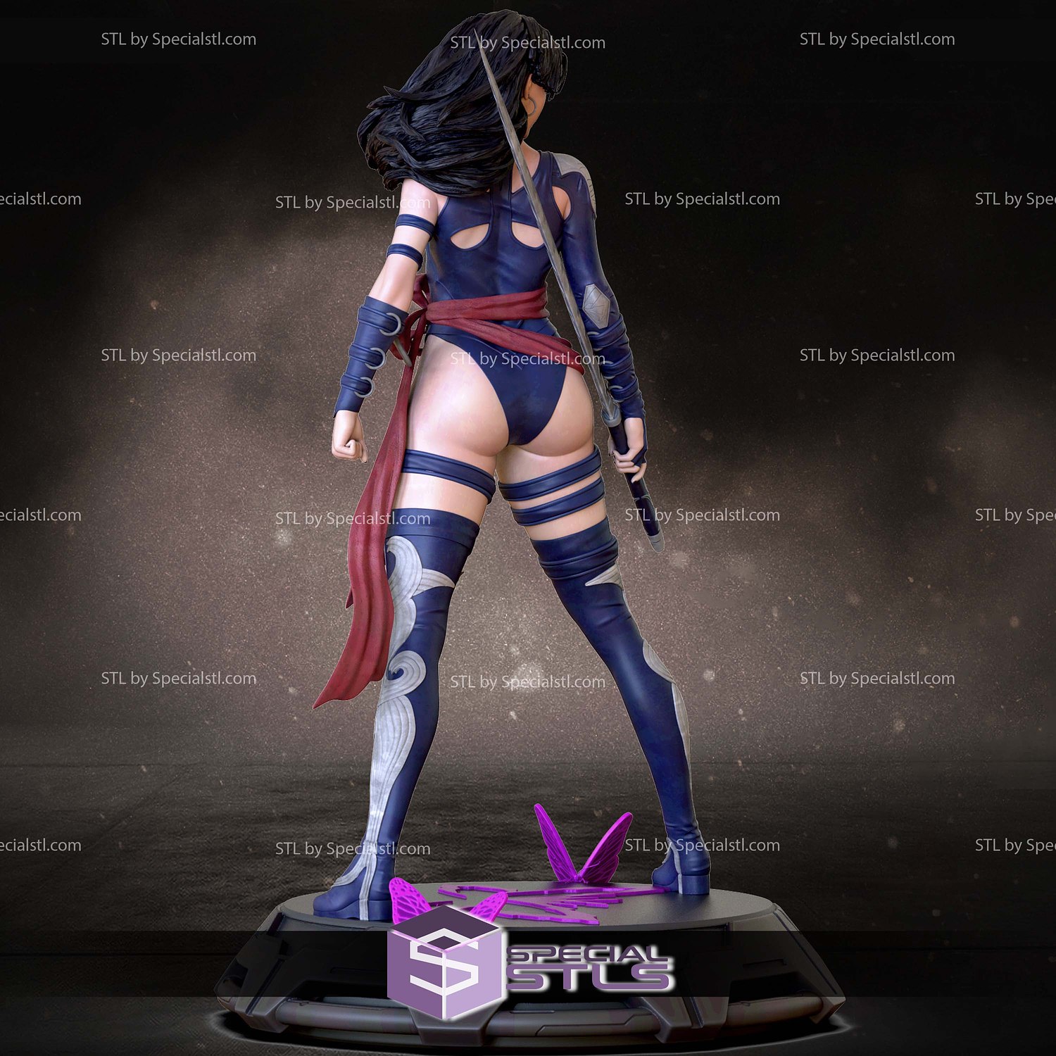 Psylocke Marvel Rivals V3 3D Printer Files STL Model — view 4