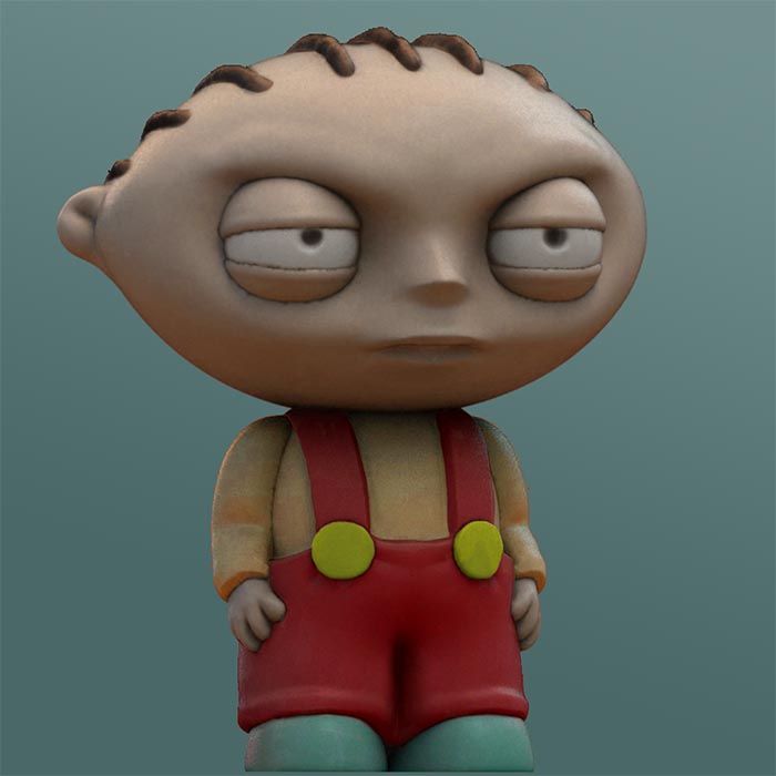 Stewie Griffin from Family Guy 3D STL Model
