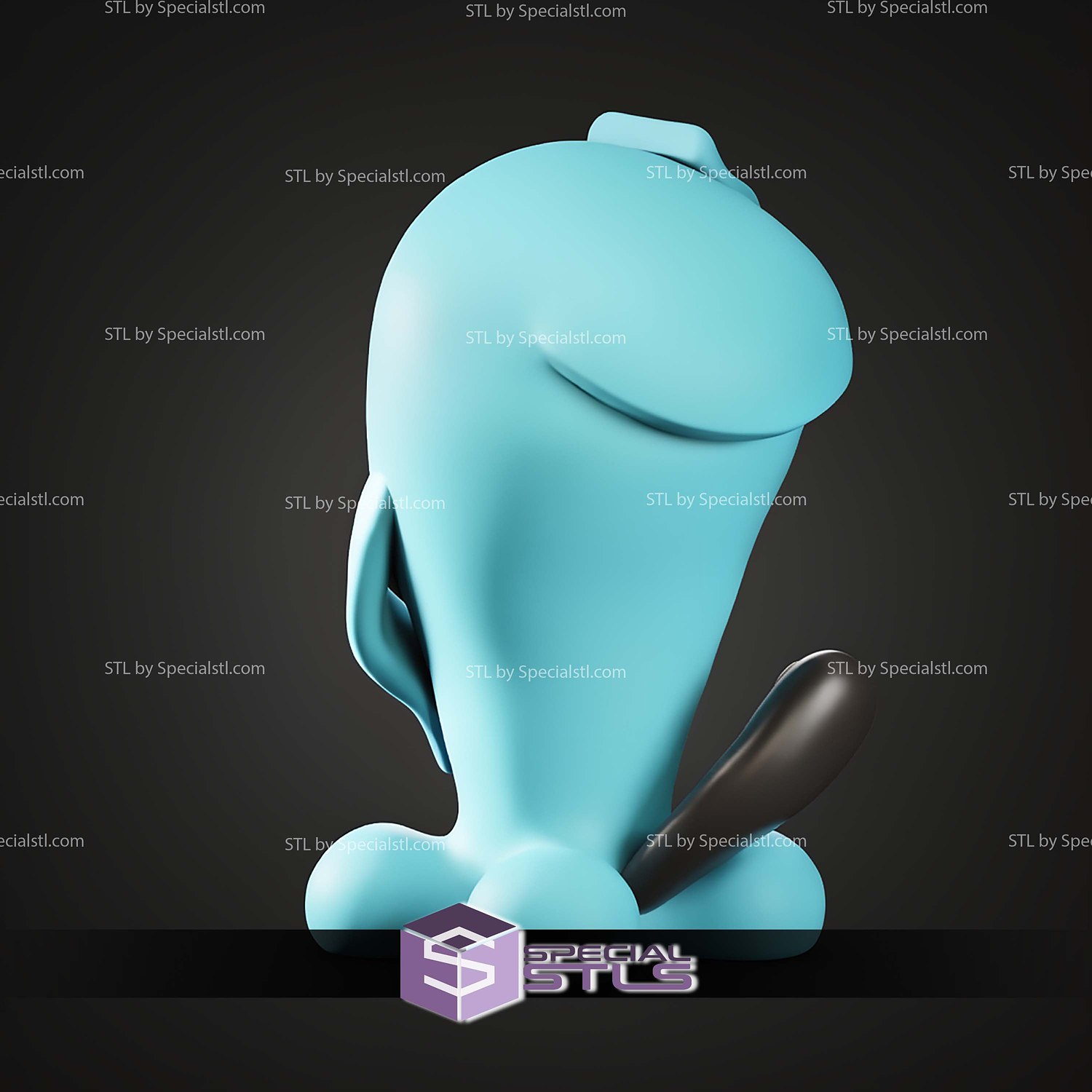 Life Size Wobbuffet STL Files 3D Model — view 2