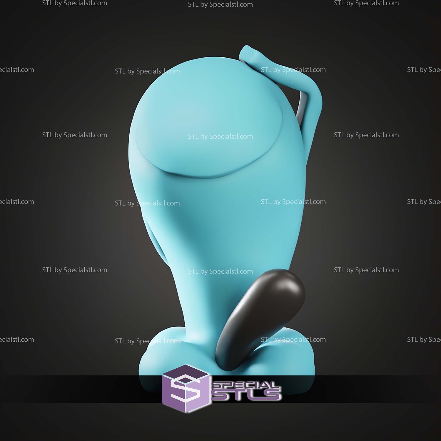 Life Size Wobbuffet STL Files 3D Model — view 3