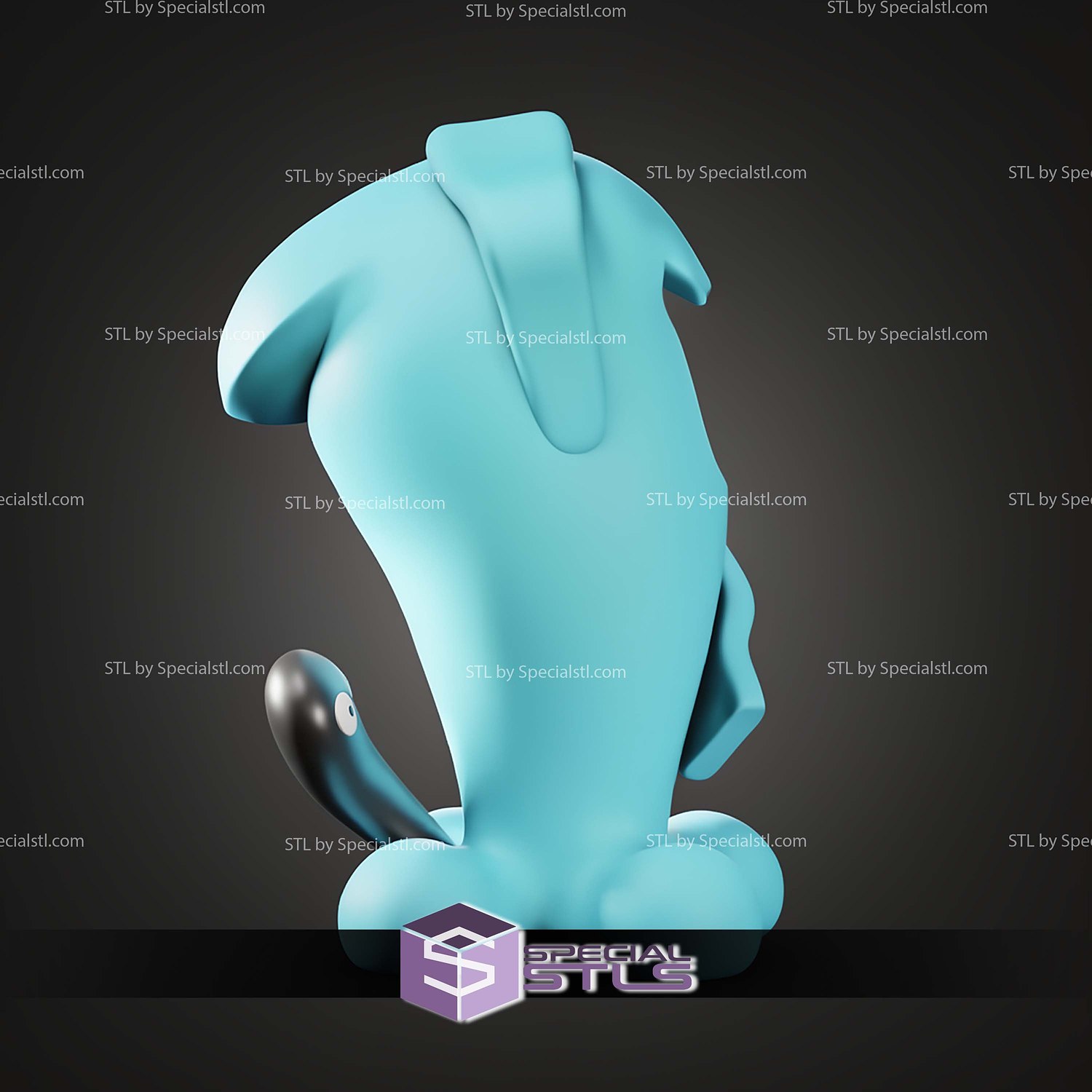 Life Size Wobbuffet STL Files 3D Model — view 5