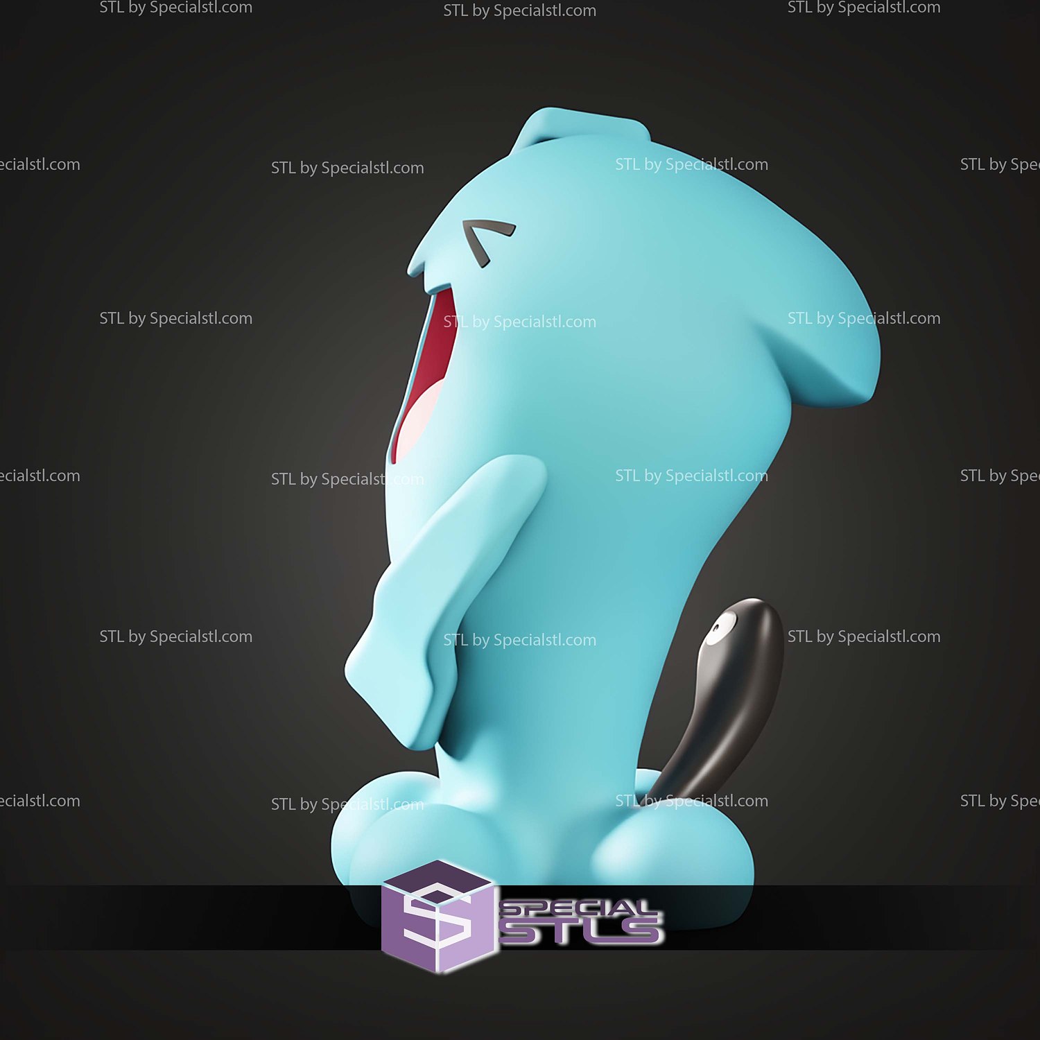 Life Size Wobbuffet STL Files 3D Model — view 8