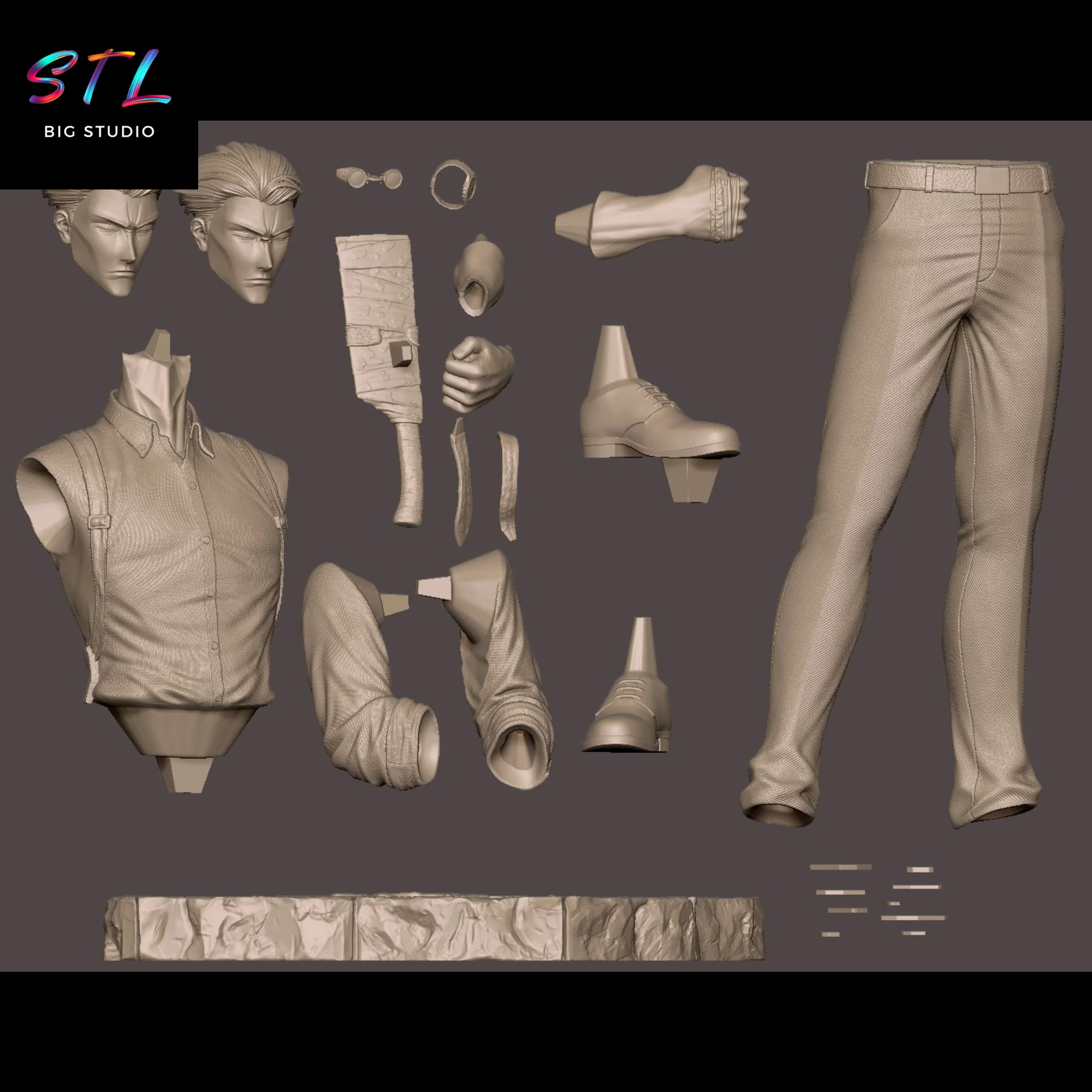 Kento Nanami STL | Jujutsu Kaisen | 3D Print Model Model — view 7