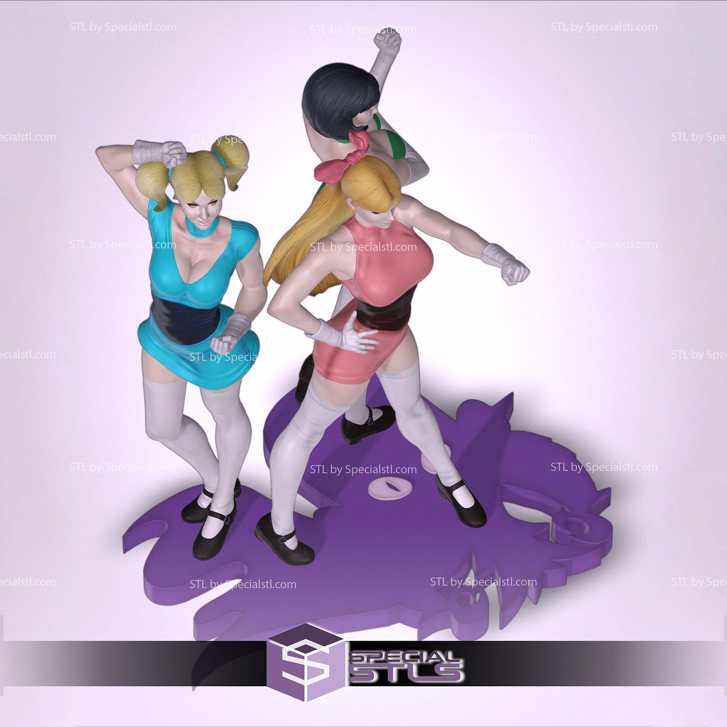 The Powerpuff girls Adult 3D Printer Files STL Model — view 2