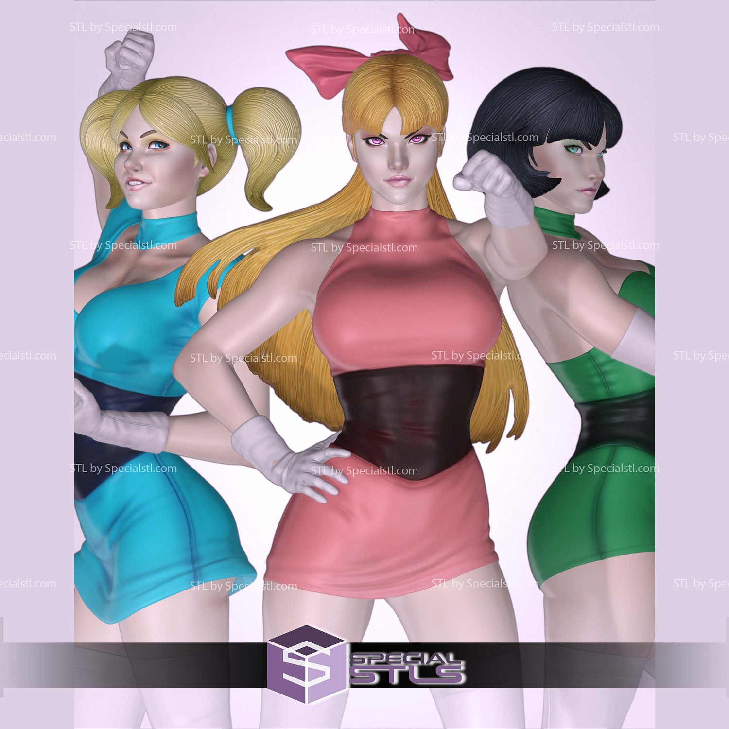 The Powerpuff girls Adult 3D Printer Files STL Model — view 4