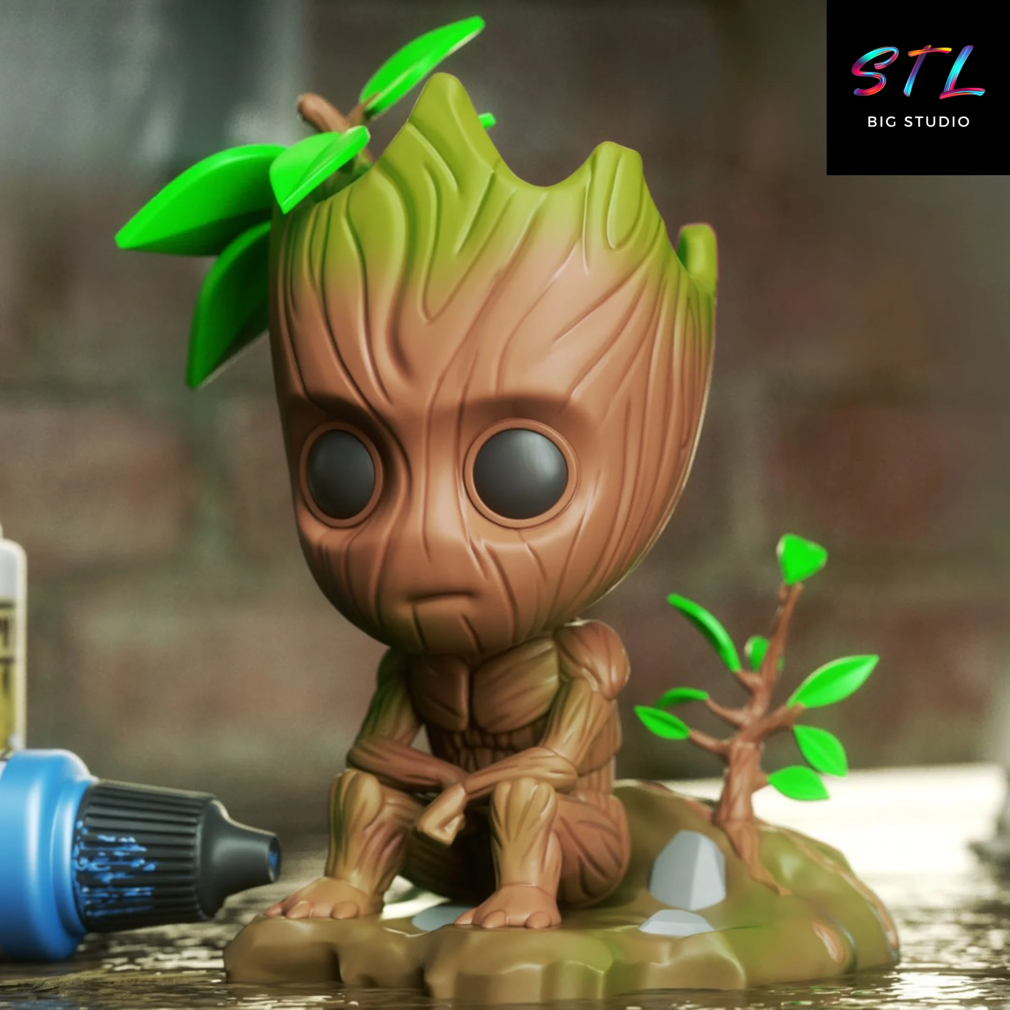 Baby Groot Chibi STL | Adorable 3D Figure for Printing Model