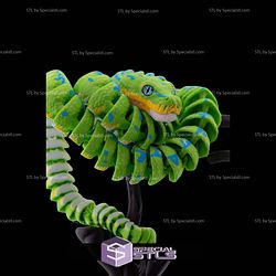 Super Basic STL Green Tree Python Articulated 3D Model