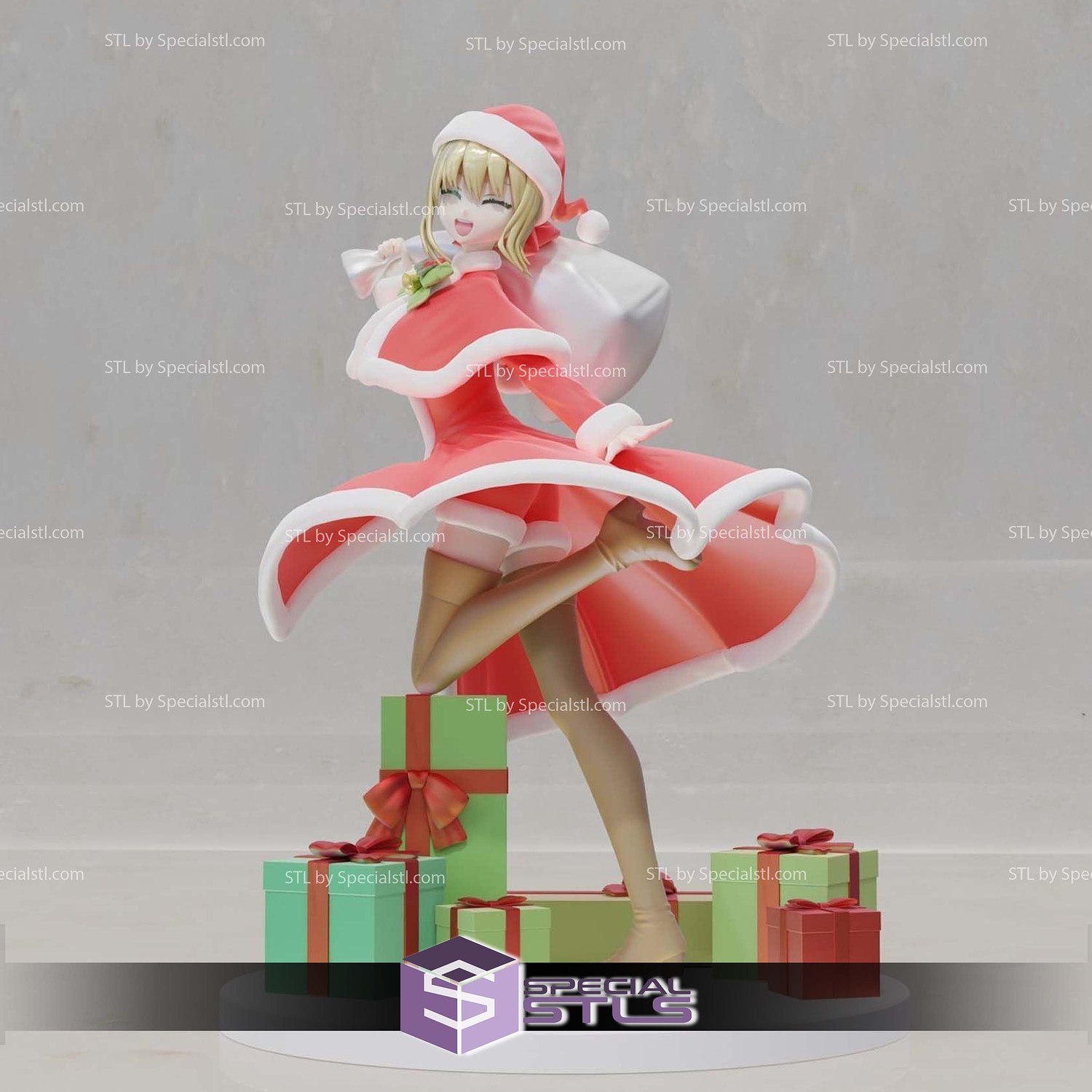Nero Santa Fate Series Sculptures 3D Printing STL Model — view 4