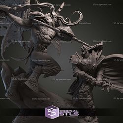 Illidan vs Arthas Warcraft 3D Print Files STL Model