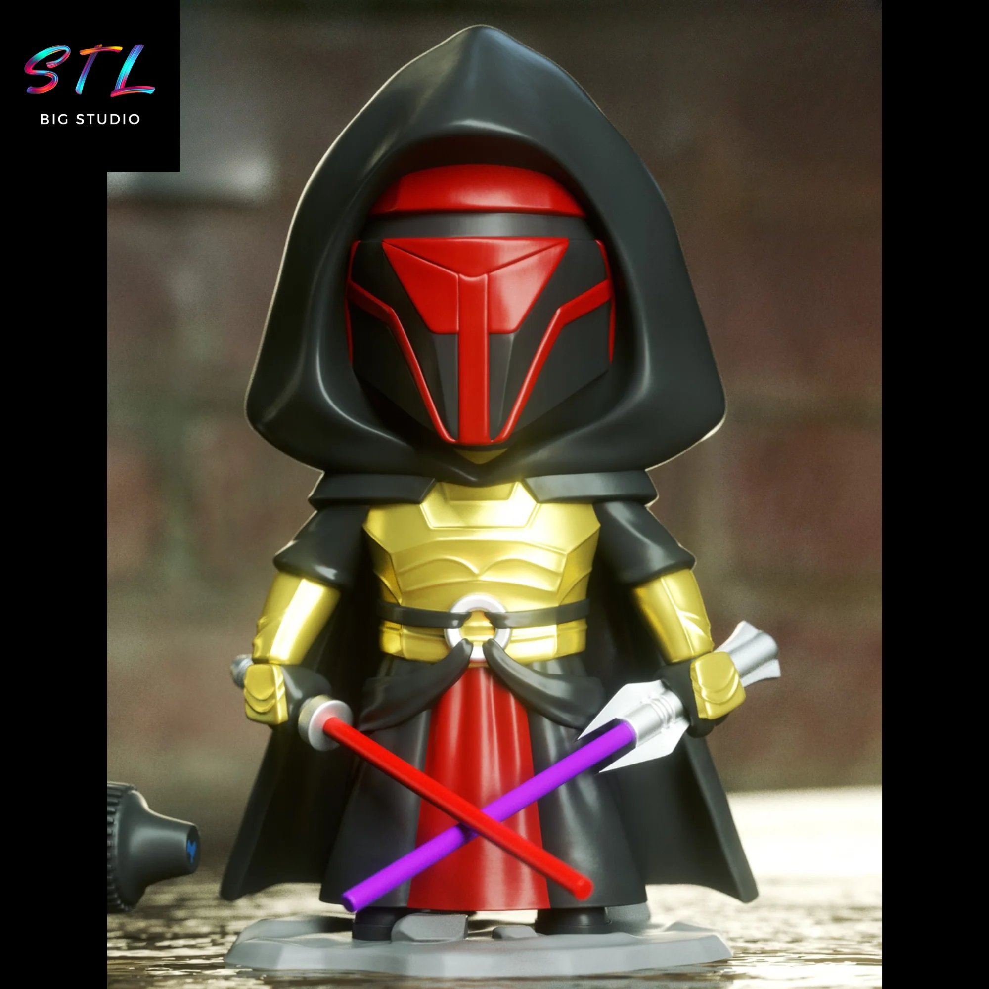 Darth Revan Chibi STL | Star Wars | 3D Printable Figure Model