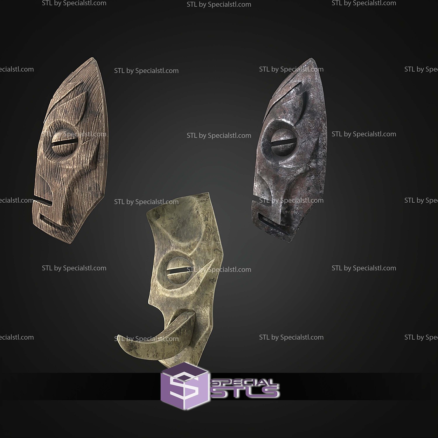 Cosplay STL Files Skyrim Dragon Priest Masks 3D Model — view 3