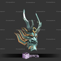 Cosplay STL Files Marvel Rivals Moon Knight Lunar General Mask 3D Model